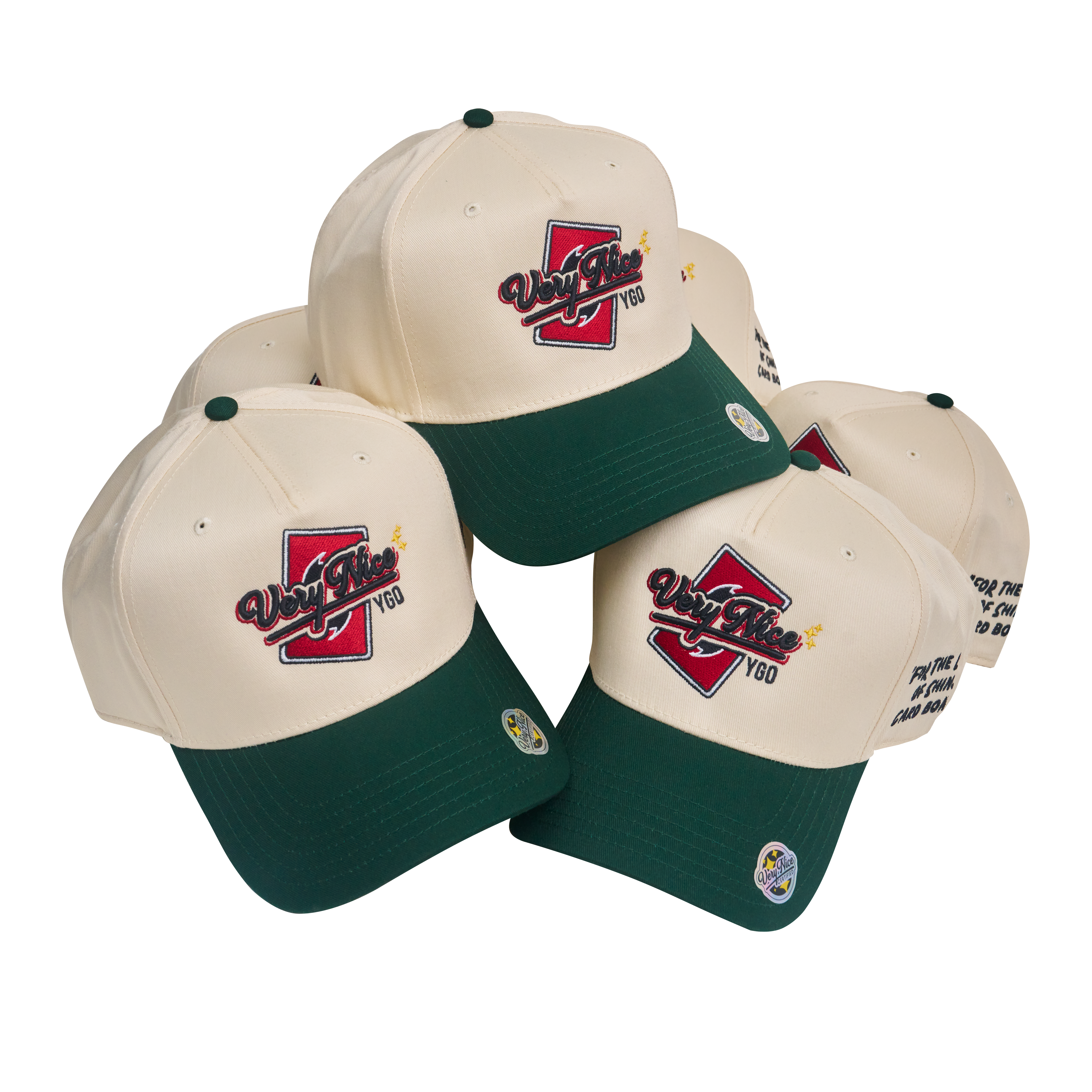 "VERYNICE YGO HAT" CREAM & FOREST GREEN