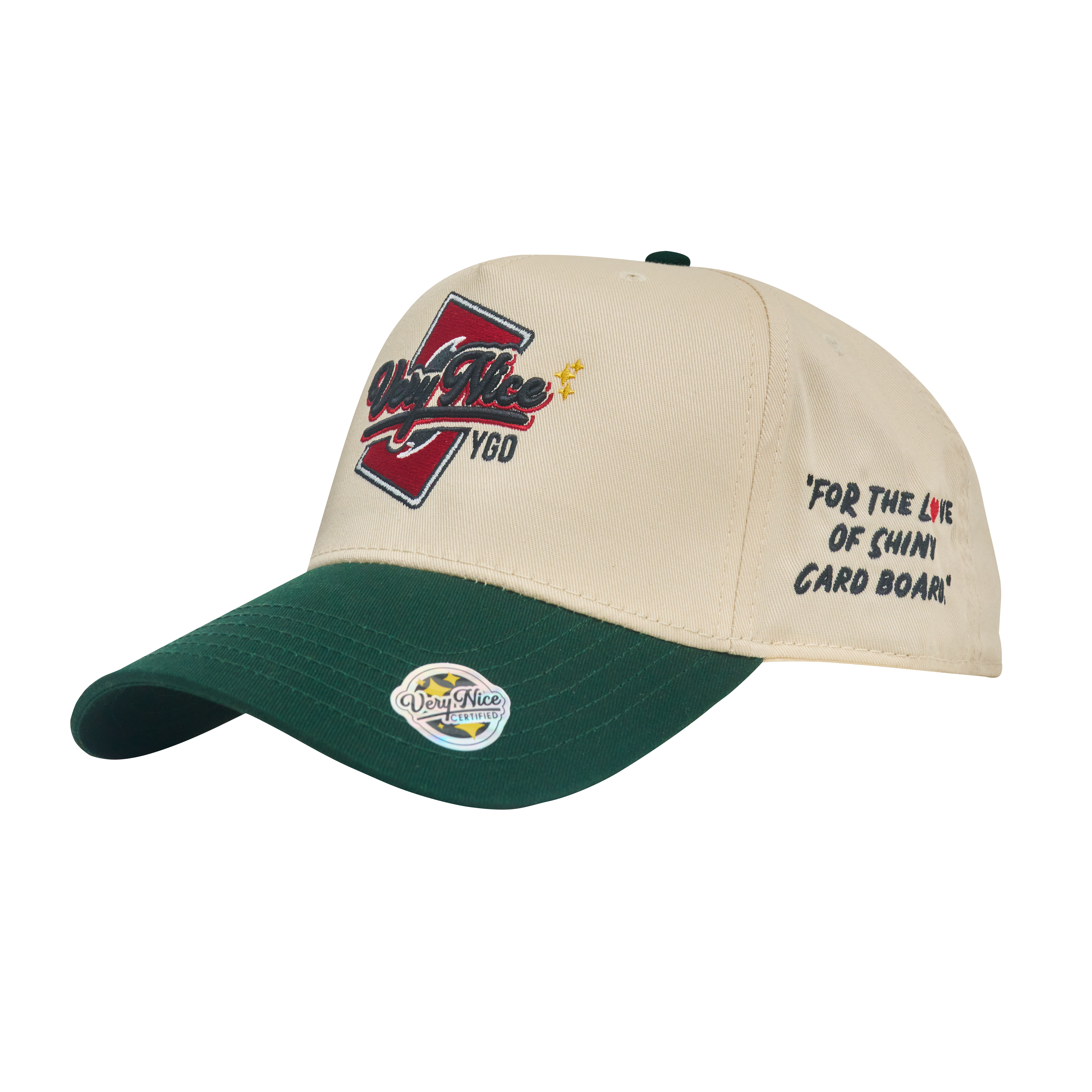 "VERYNICE YGO HAT" CREAM & FOREST GREEN