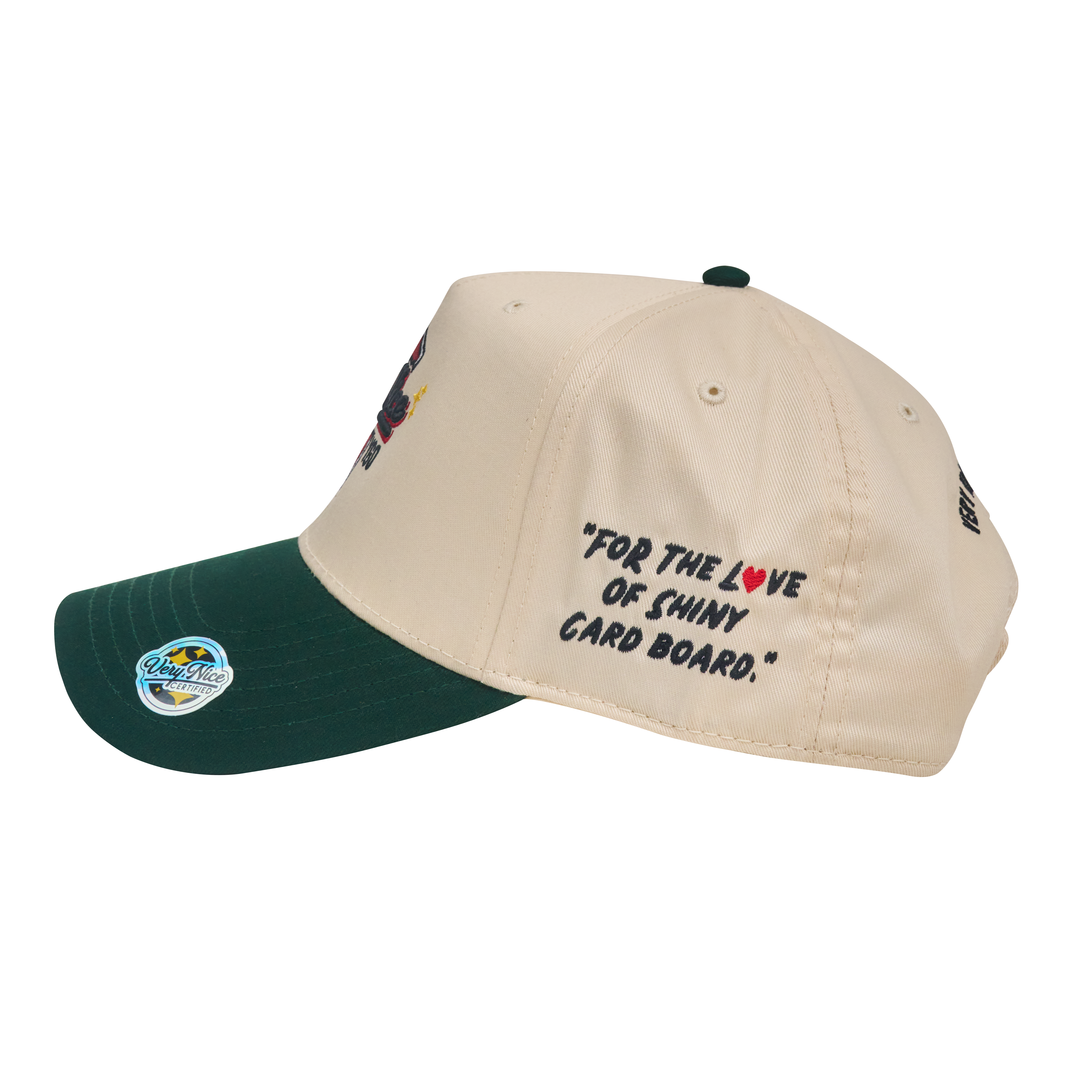"VERYNICE YGO HAT" CREAM & FOREST GREEN