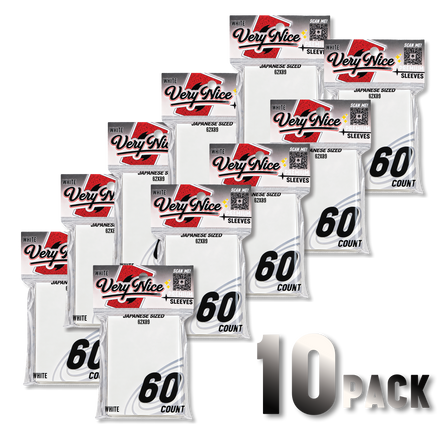 "VERY NICE PREMIUM SLEEVES" WHITE 10 PACK (600 COUNT)