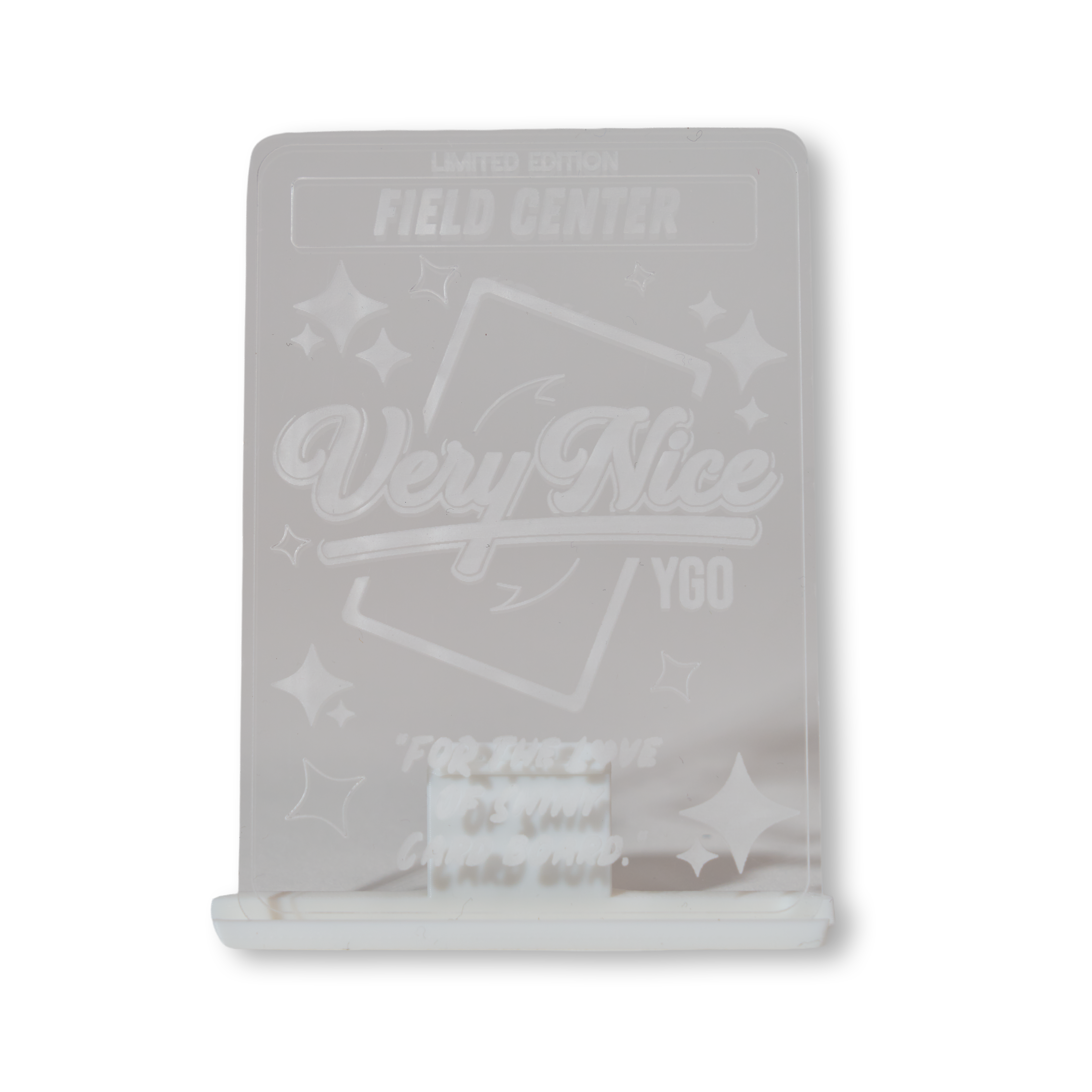 "CLEAR" ACRYLIC LASER ENGRAVED FIELD CENTER