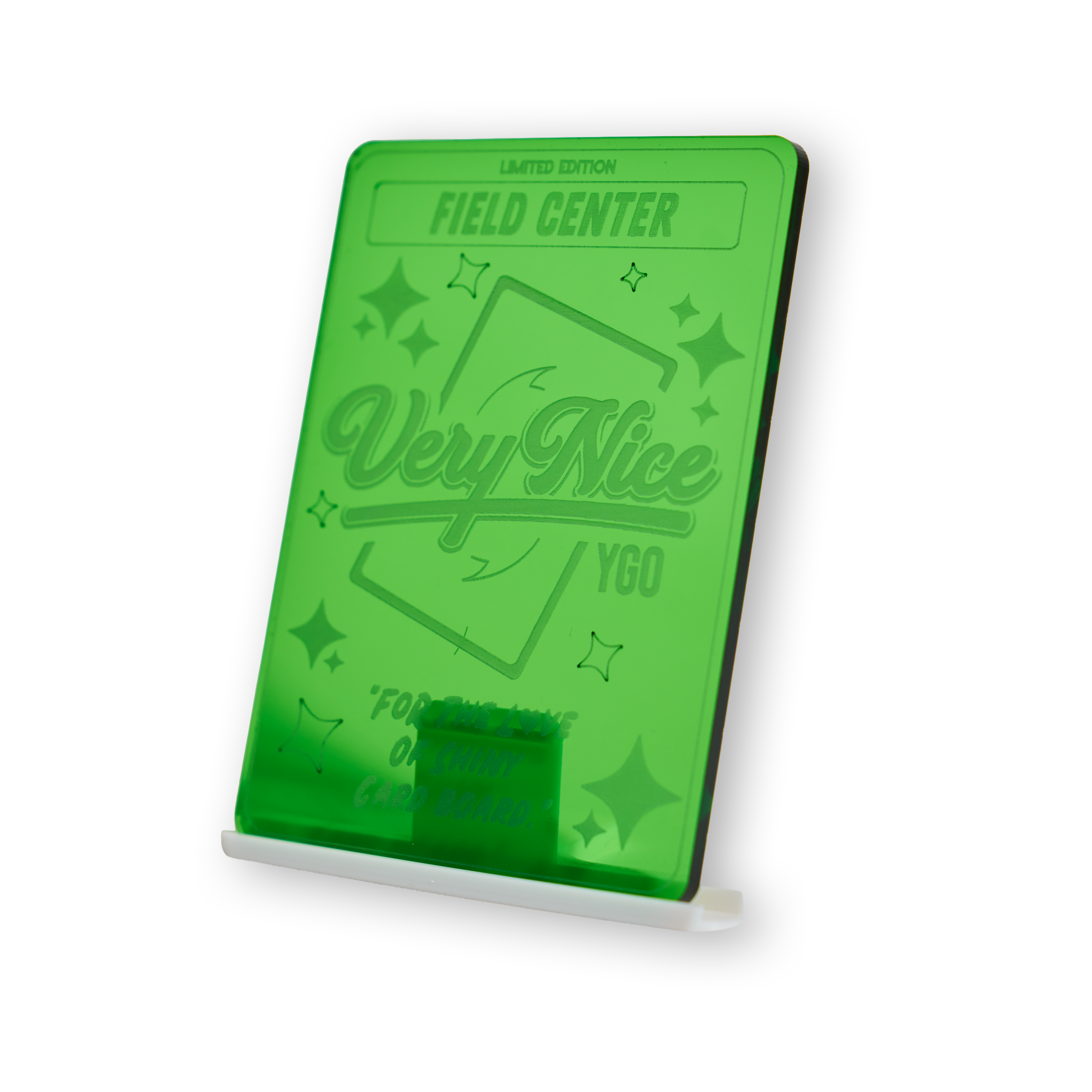 "GREEN" ACRYLIC LASER ENGRAVED FIELD CENTER