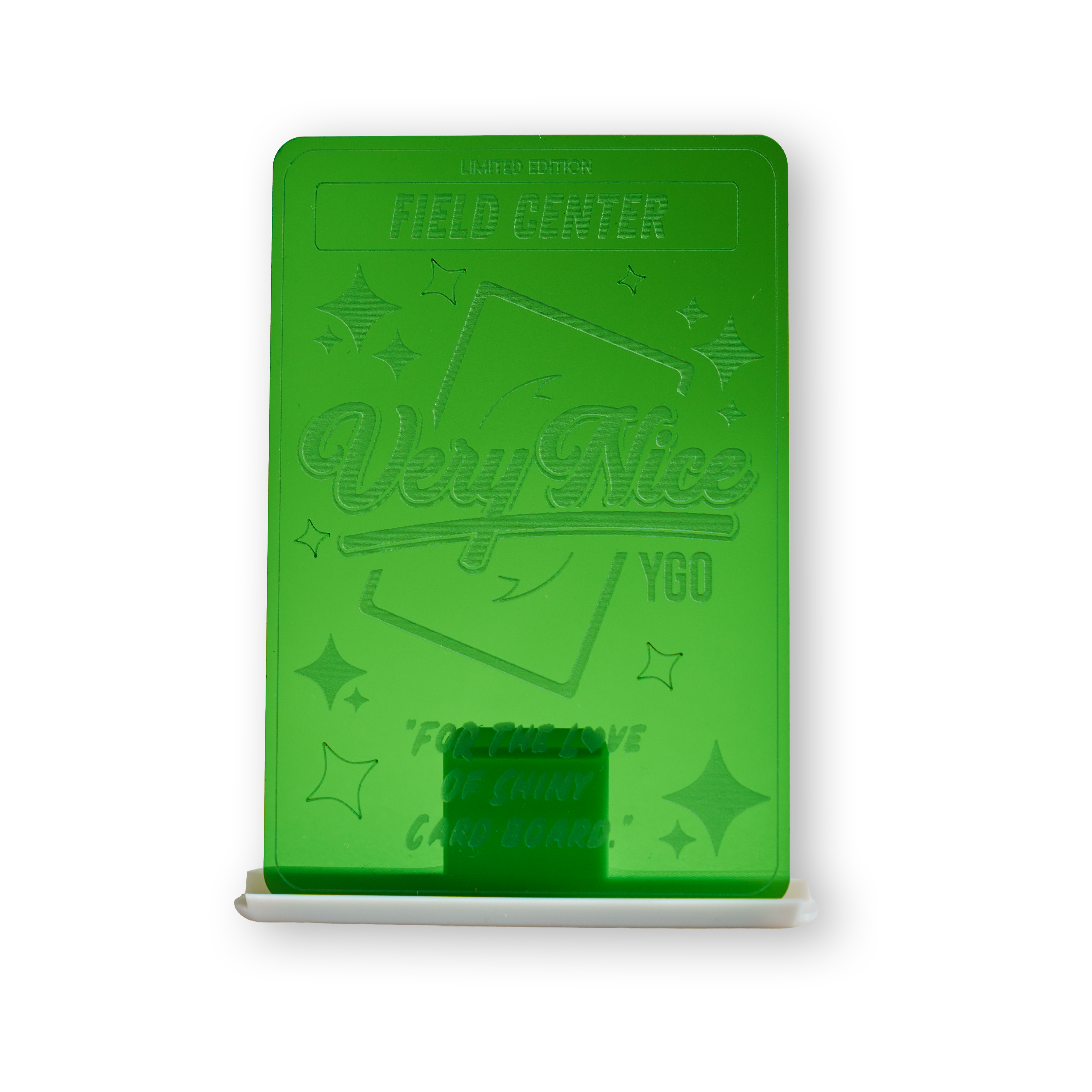 "GREEN" ACRYLIC LASER ENGRAVED FIELD CENTER