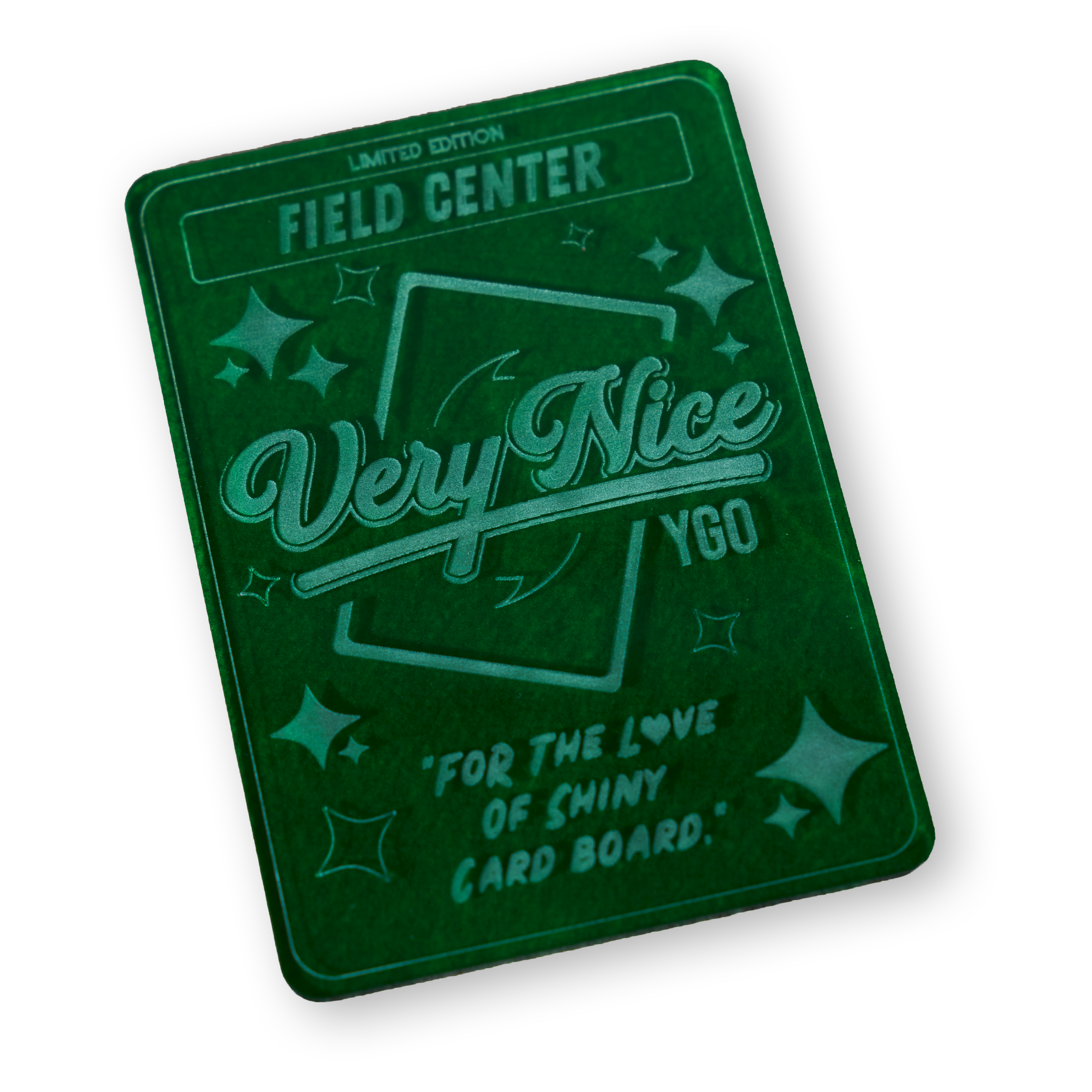"GREEN" ACRYLIC LASER ENGRAVED FIELD CENTER
