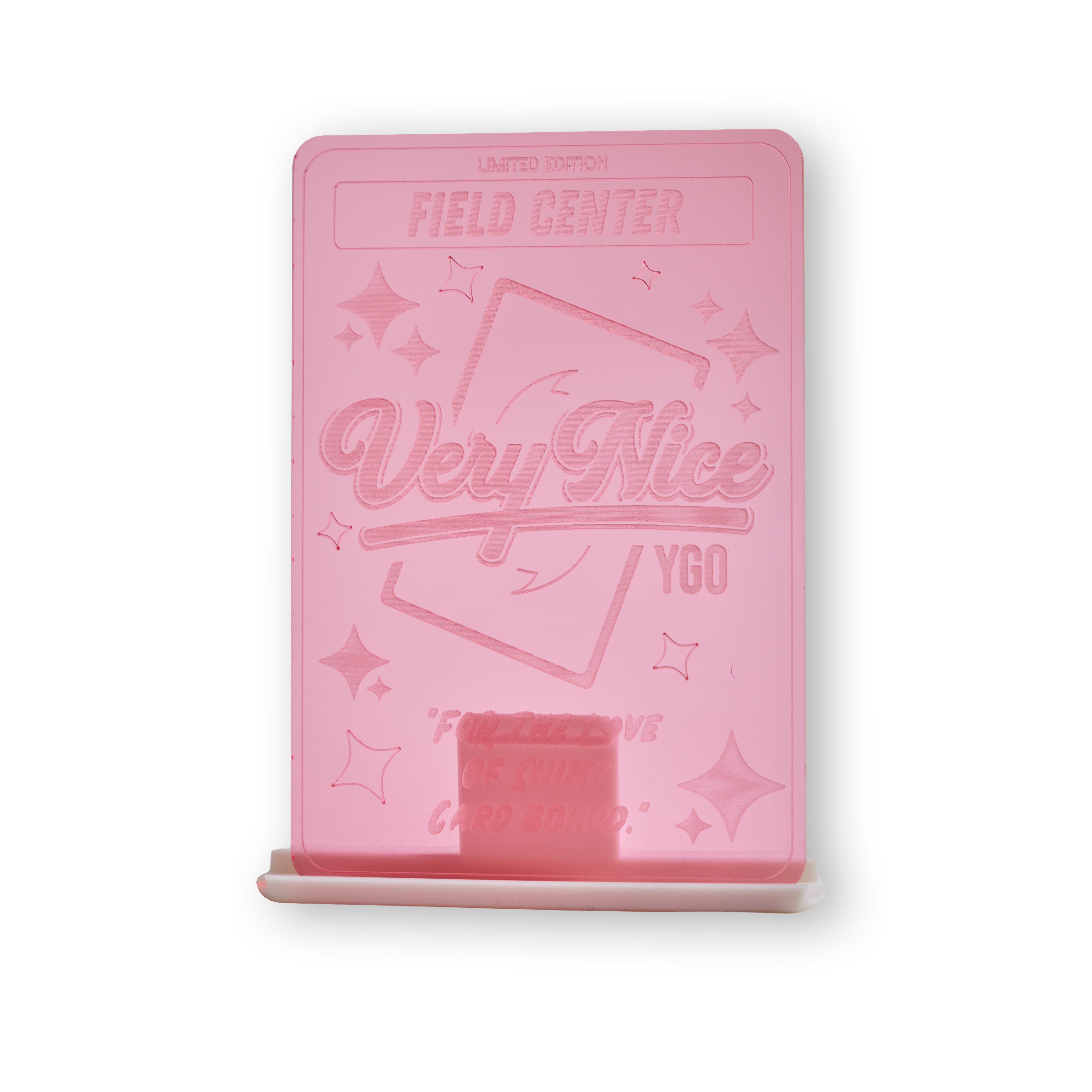 "PINK" ACRYLIC LASER ENGRAVED FIELD CENTER