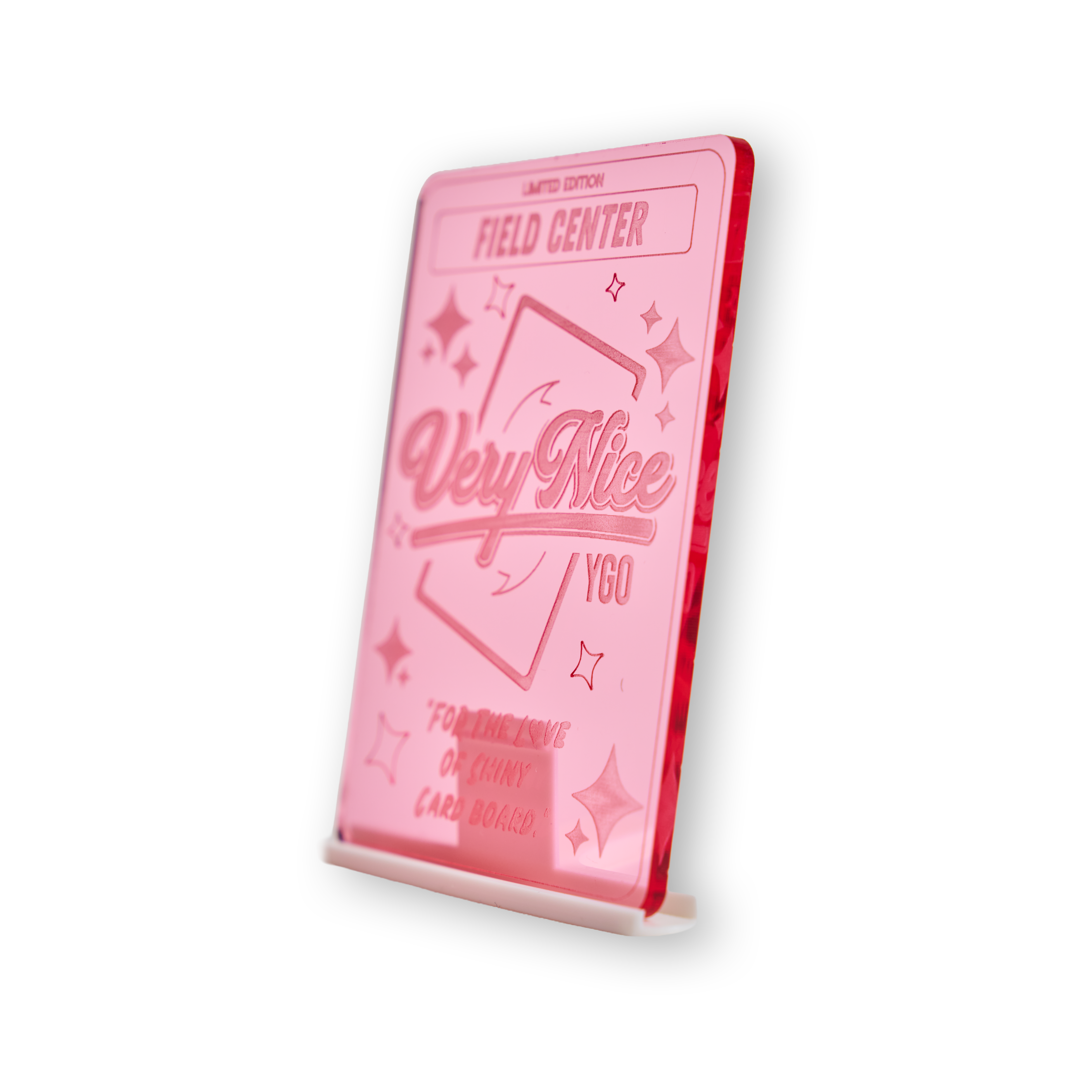 "PINK" ACRYLIC LASER ENGRAVED FIELD CENTER