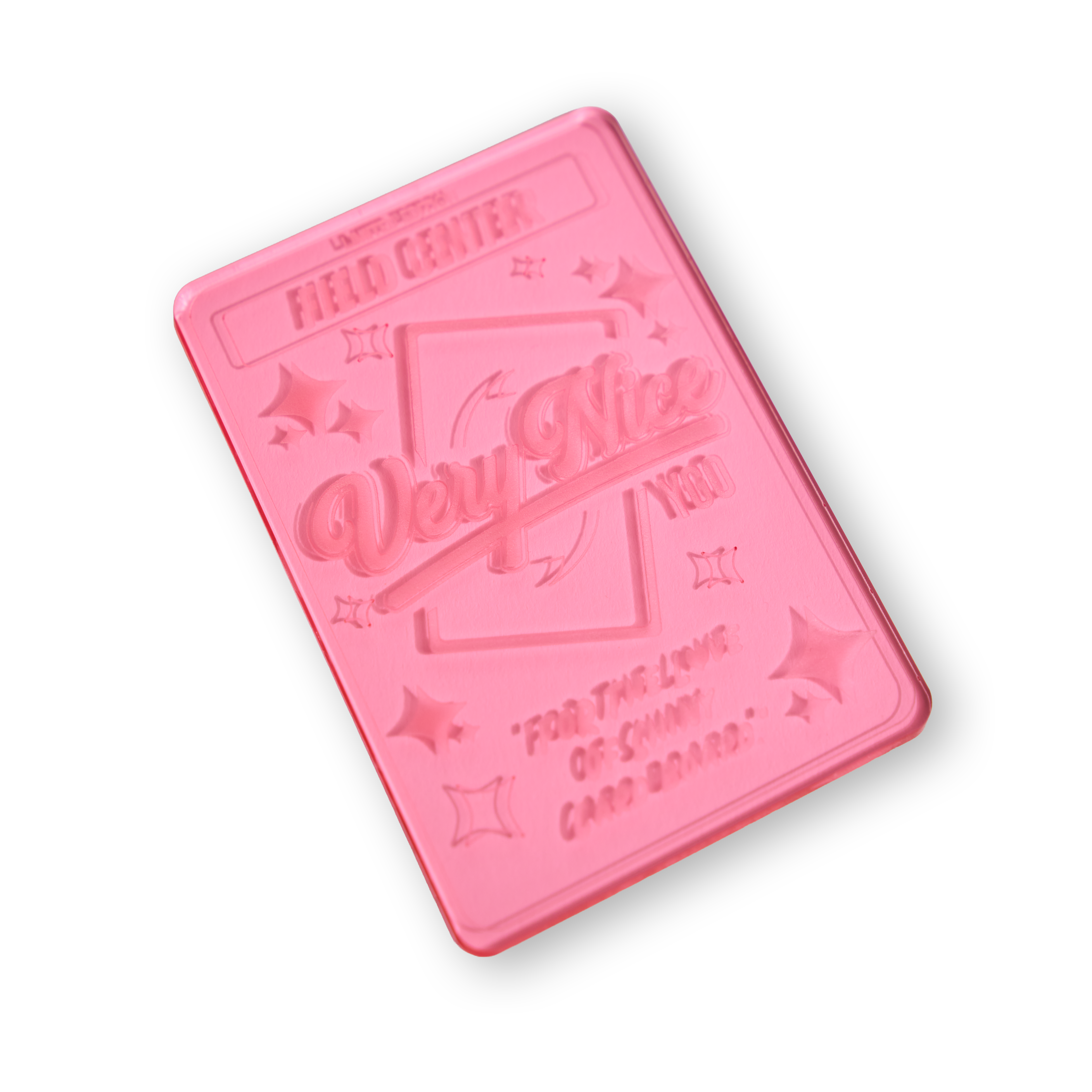 "PINK" ACRYLIC LASER ENGRAVED FIELD CENTER