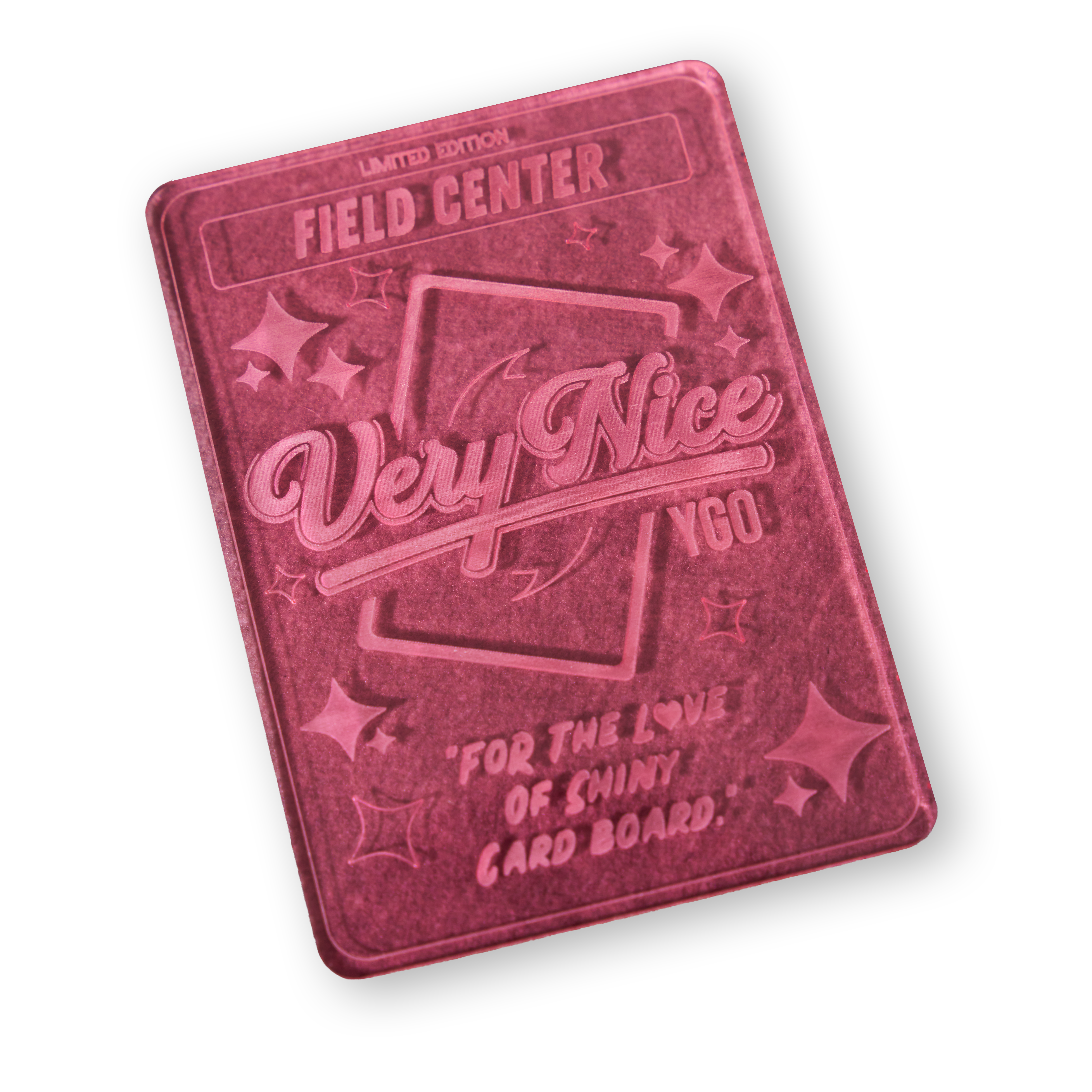 "PINK" ACRYLIC LASER ENGRAVED FIELD CENTER