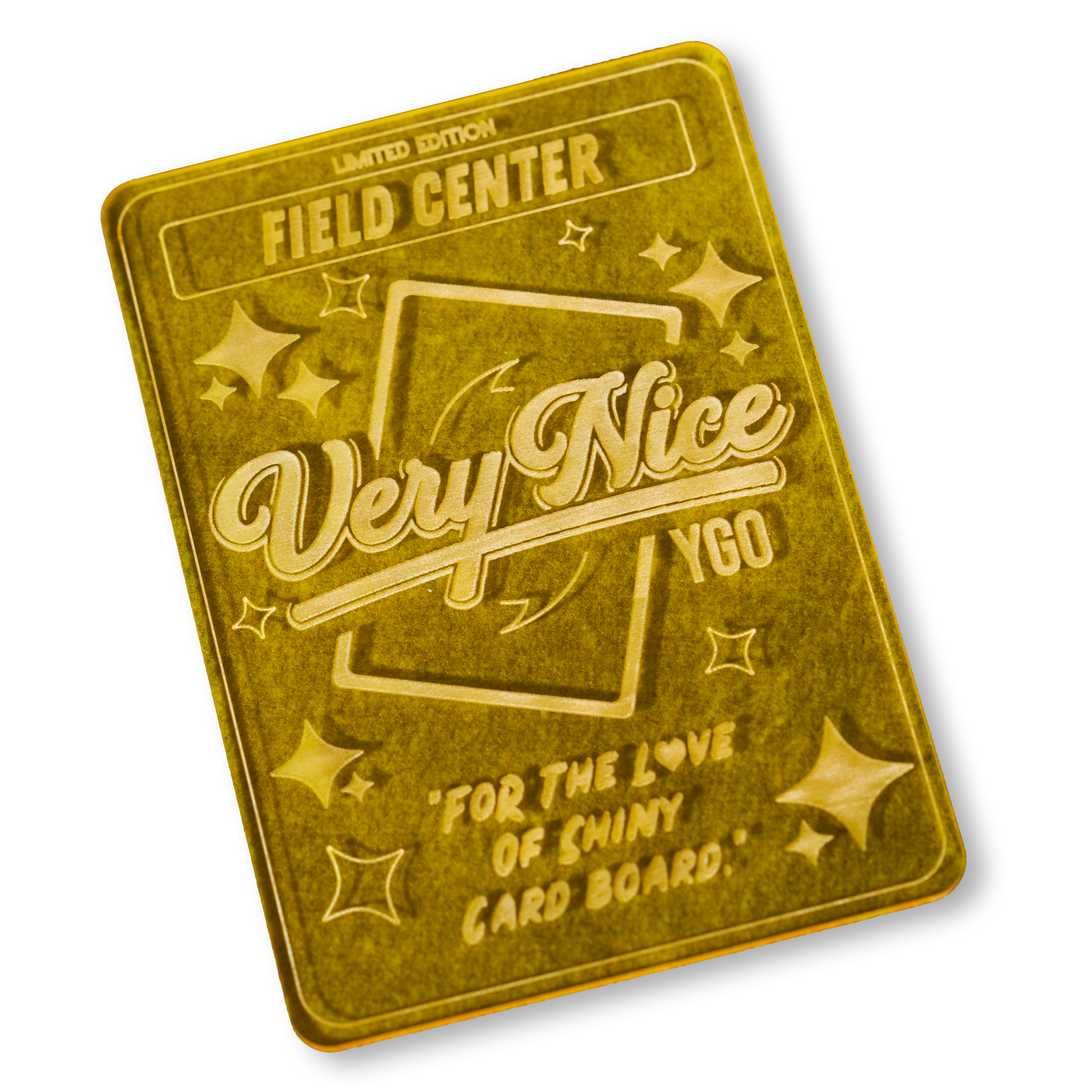 "YELLOW" ACRYLIC LASER ENGRAVED FIELD CENTER