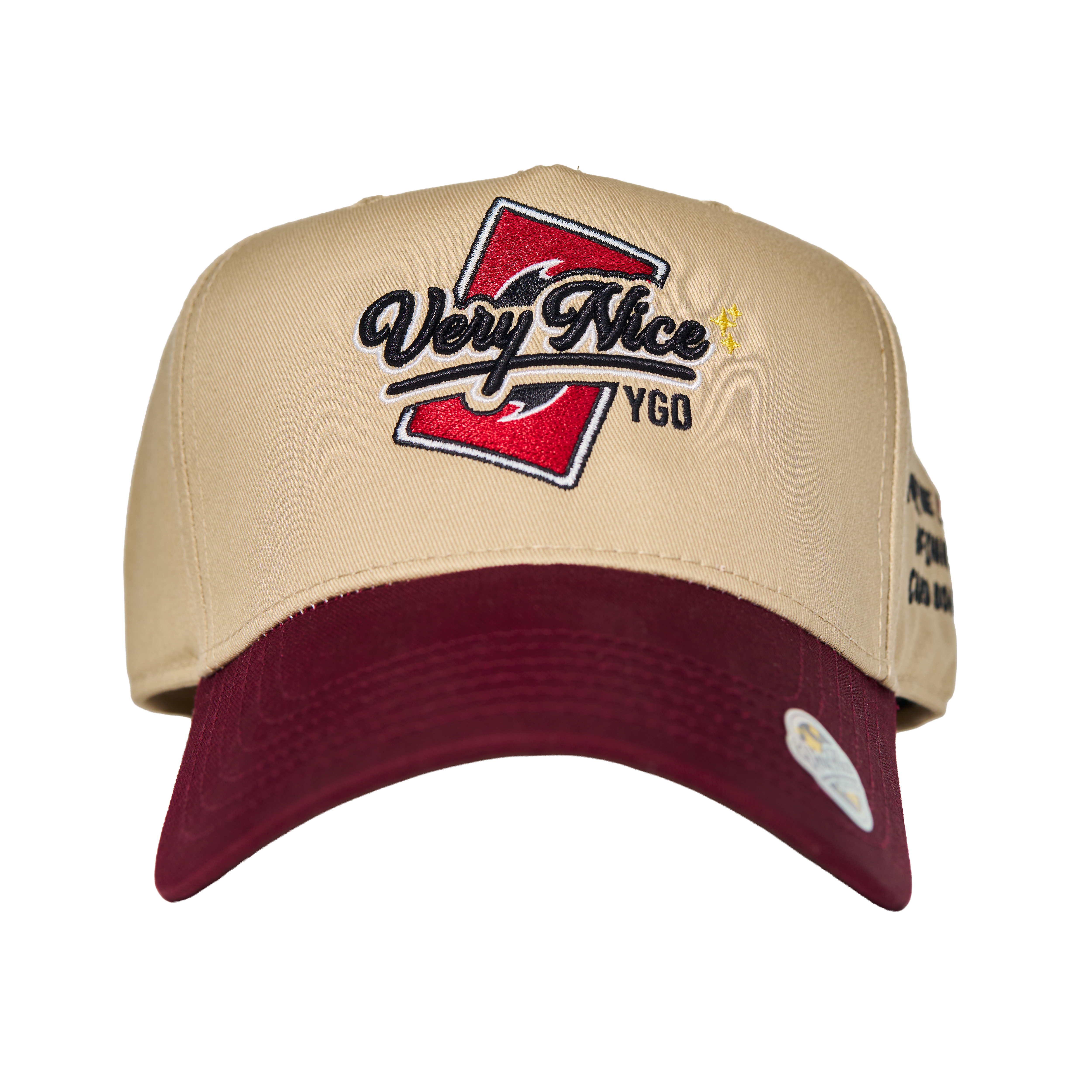 "VERYNICE YGO HAT" BURGUNDY & CREAM