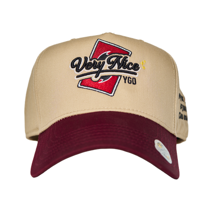"VERYNICE YGO HAT" BURGUNDY & CREAM