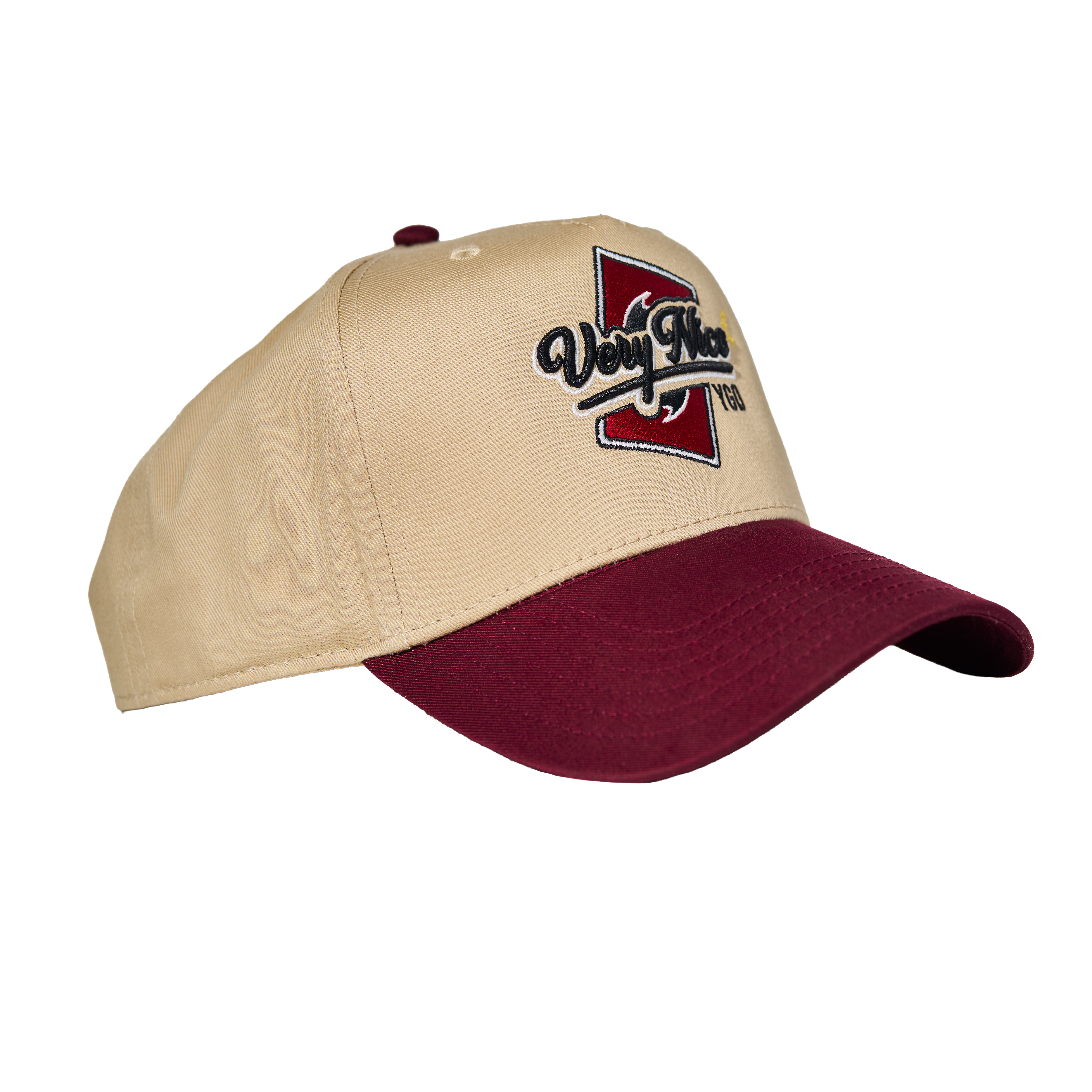 "VERYNICE YGO HAT" BURGUNDY & CREAM