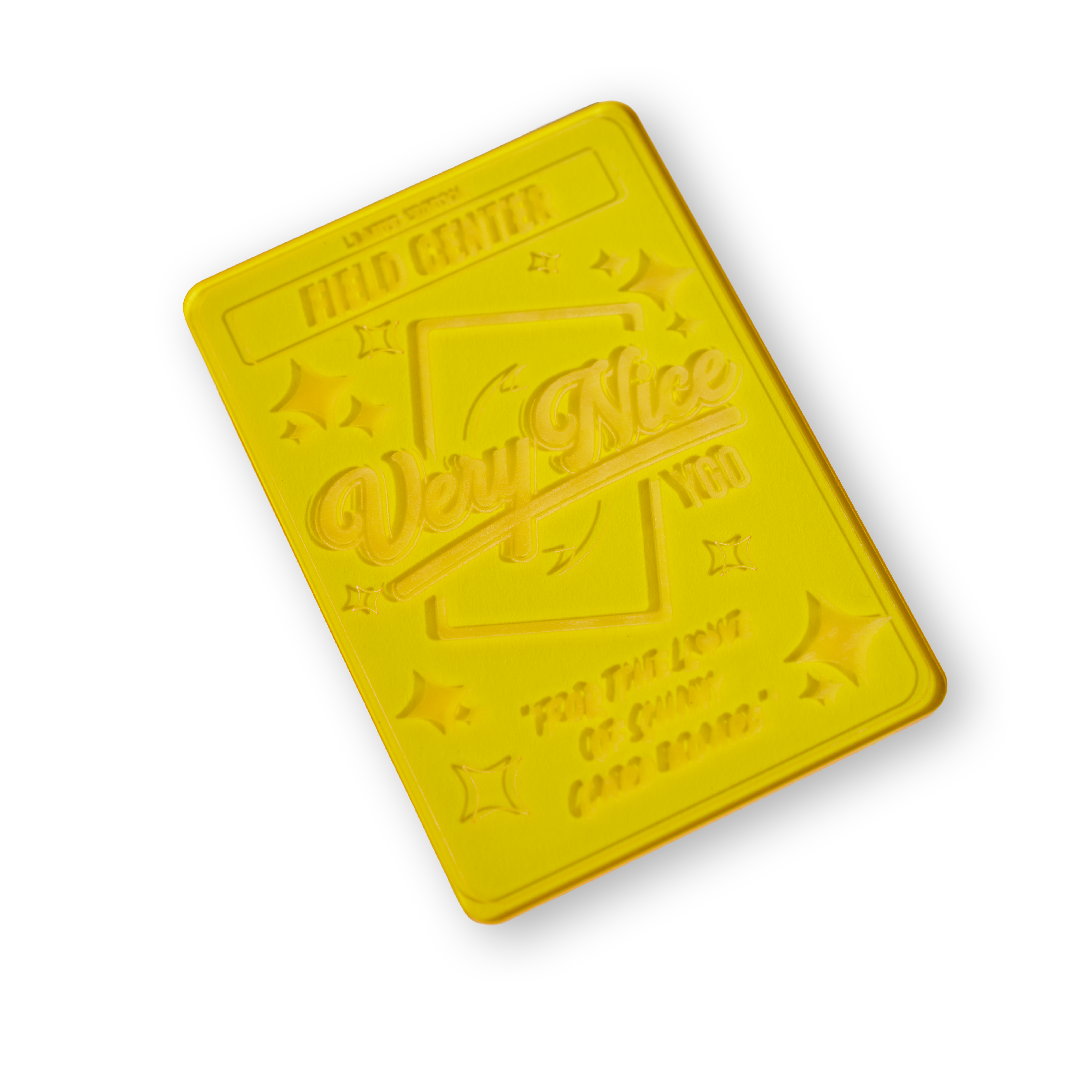 "YELLOW" ACRYLIC LASER ENGRAVED FIELD CENTER
