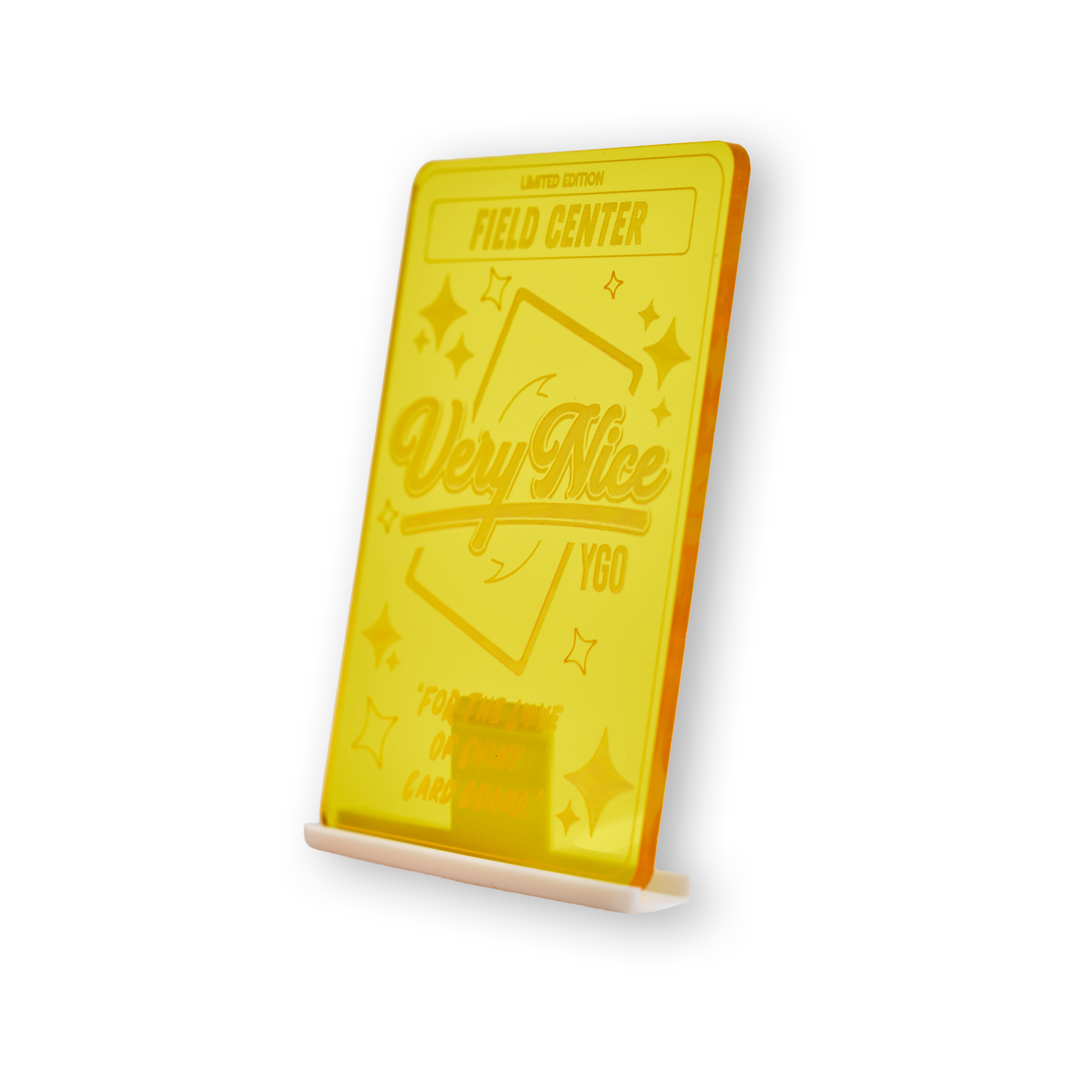 "YELLOW" ACRYLIC LASER ENGRAVED FIELD CENTER