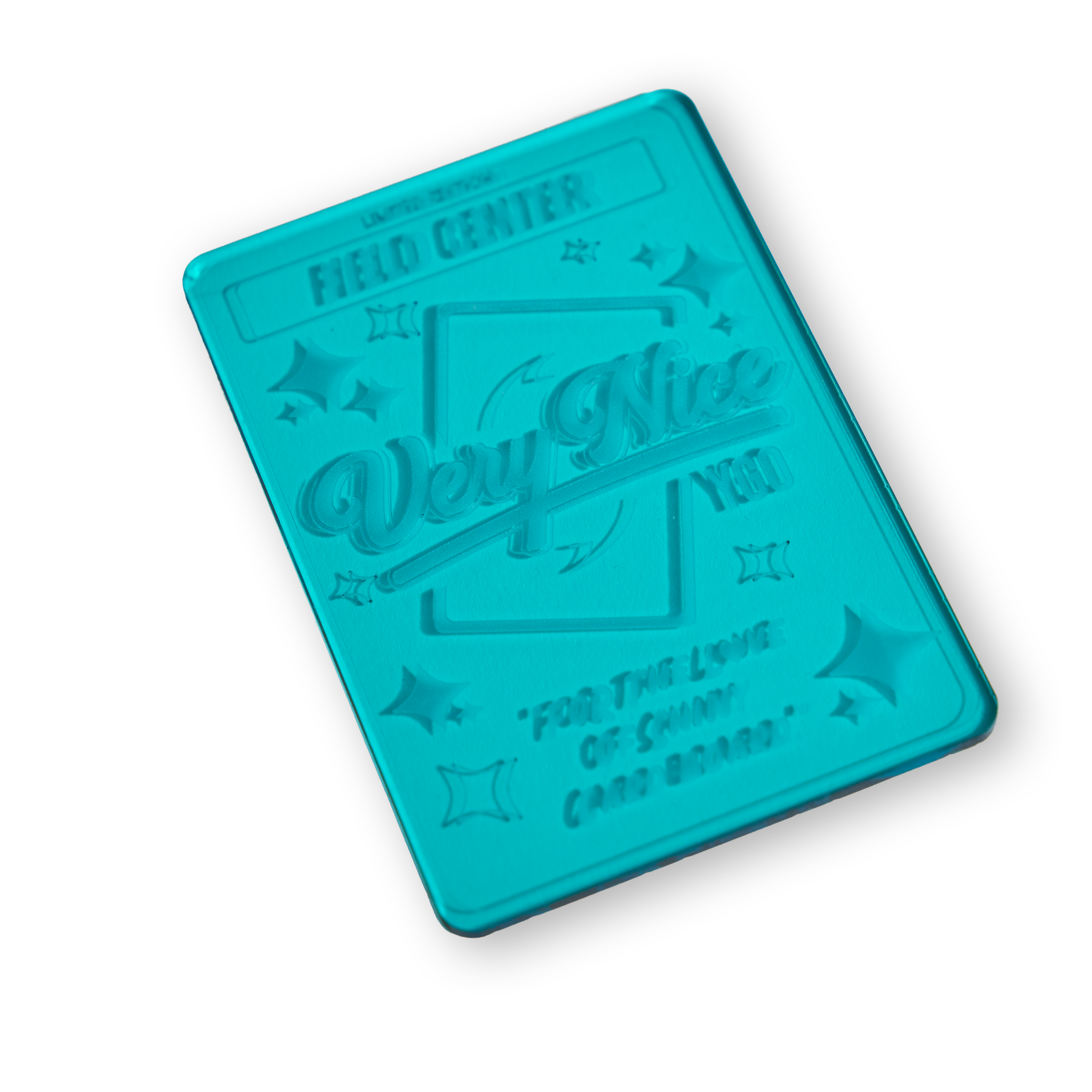 "BABY BLUE" ACRYLIC LASER ENGRAVED FIELD CENTER