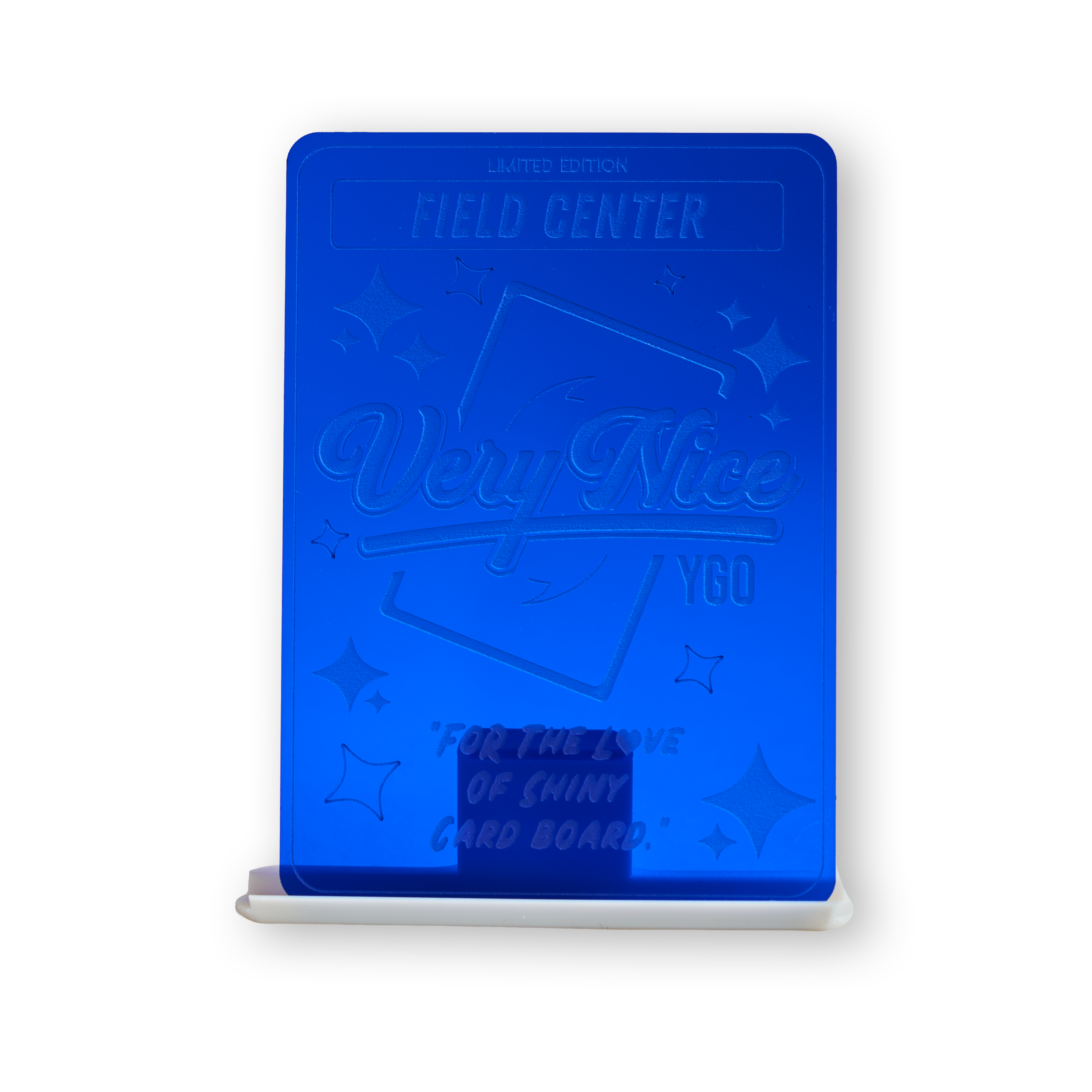 "BLUE" ACRYLIC LASER ENGRAVED FIELD CENTER