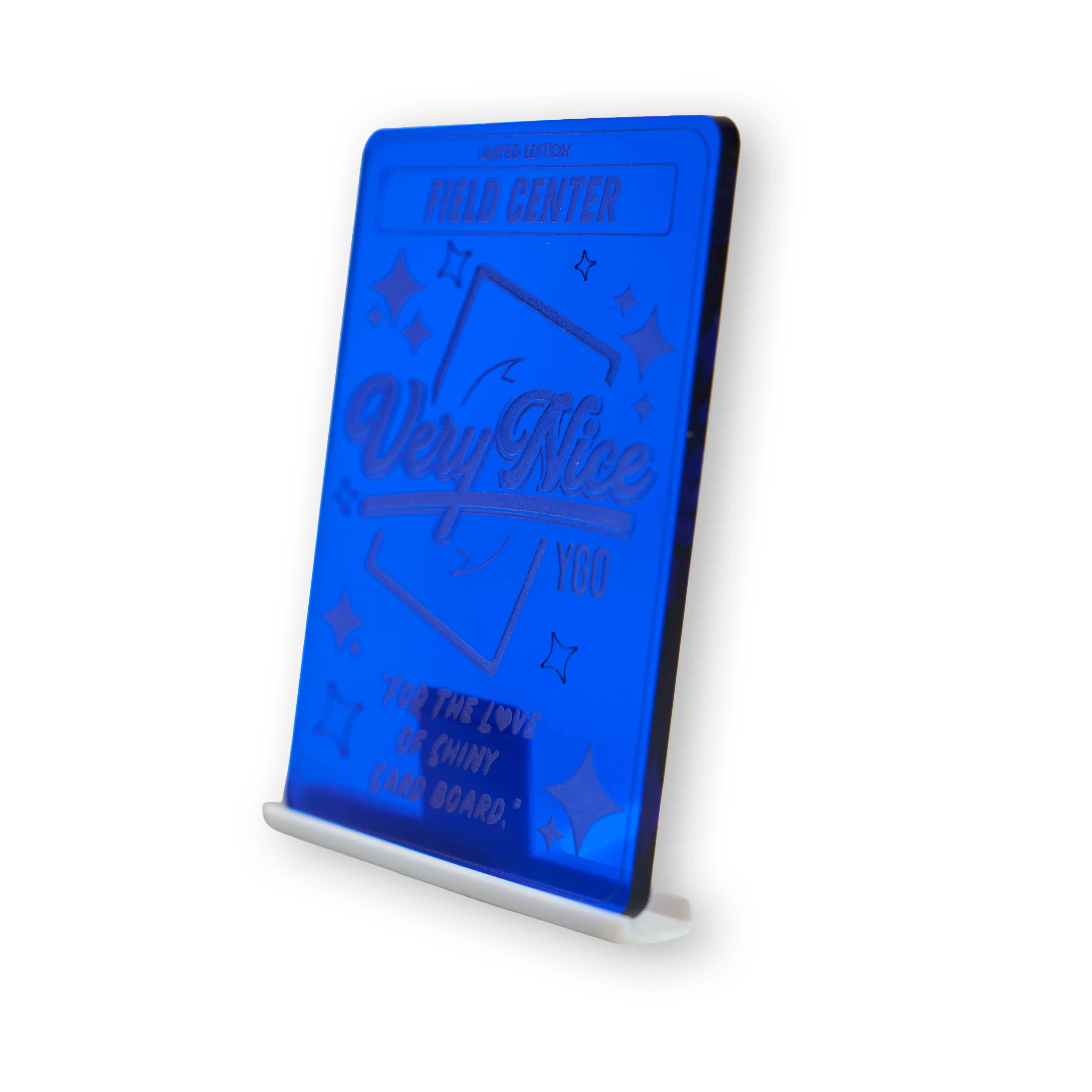 "BLUE" ACRYLIC LASER ENGRAVED FIELD CENTER
