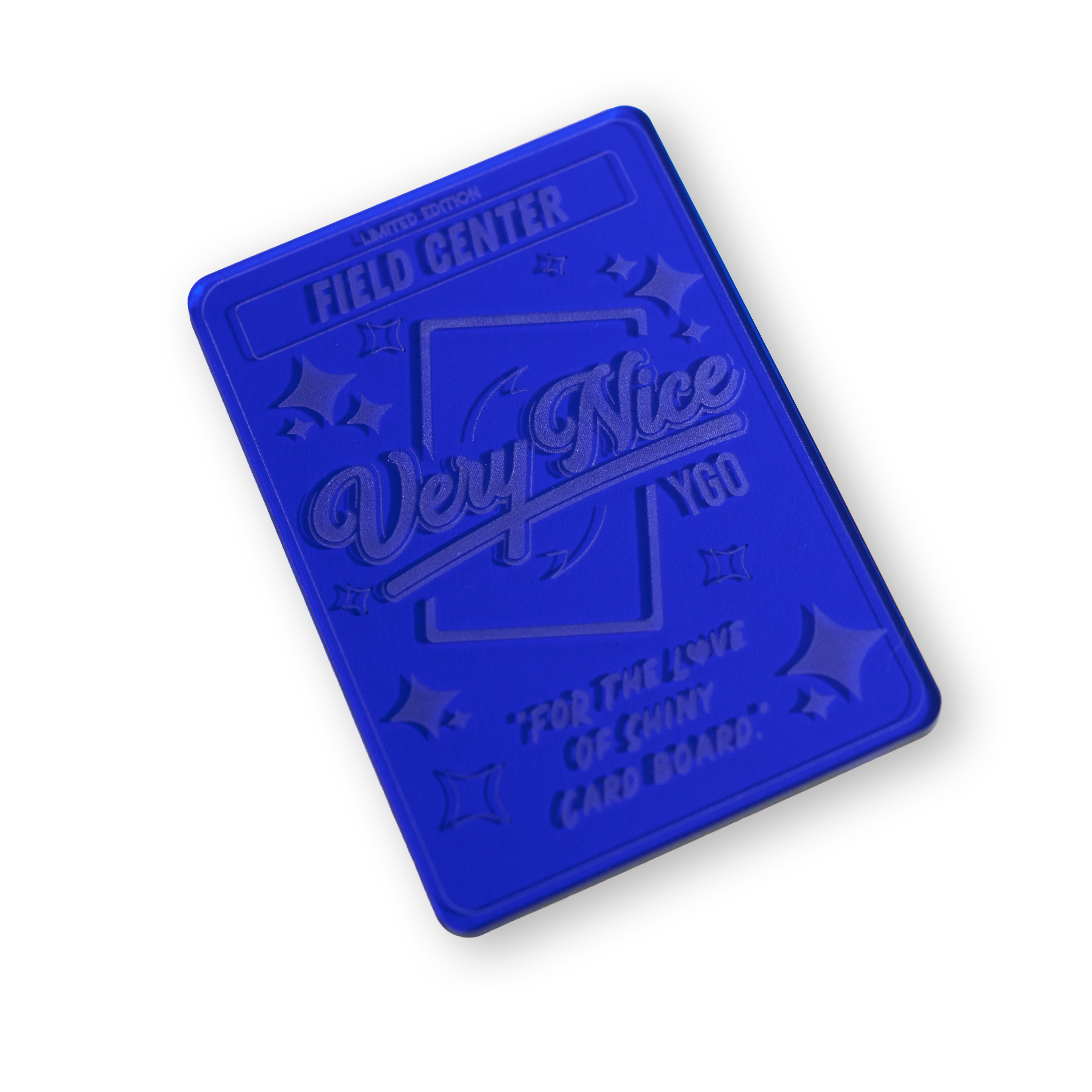 "BLUE" ACRYLIC LASER ENGRAVED FIELD CENTER