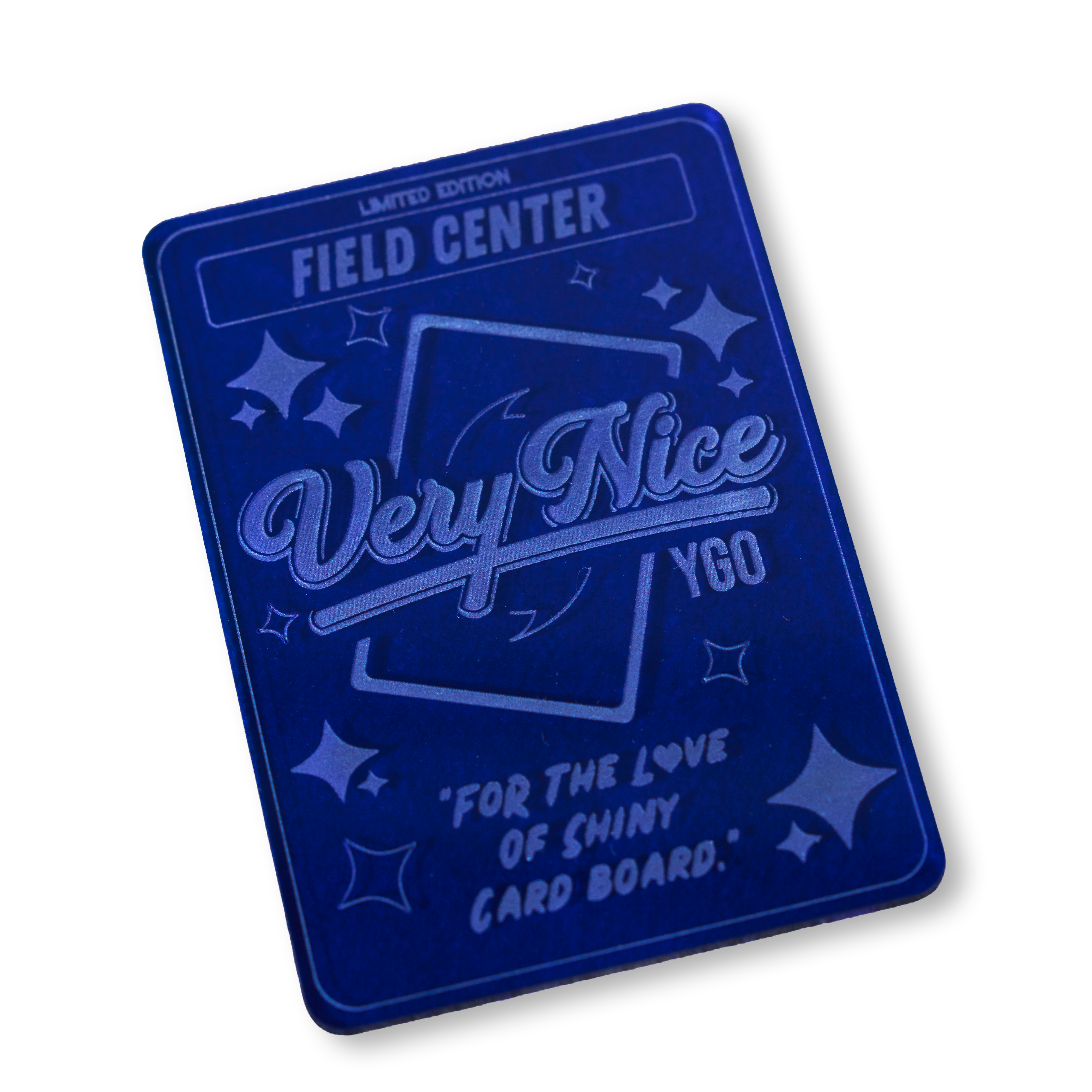 "BLUE" ACRYLIC LASER ENGRAVED FIELD CENTER