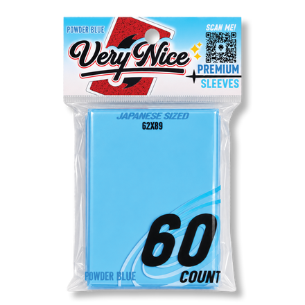"VERY NICE PREMIUM SLEEVES" POWDER BLUE  60 COUNT