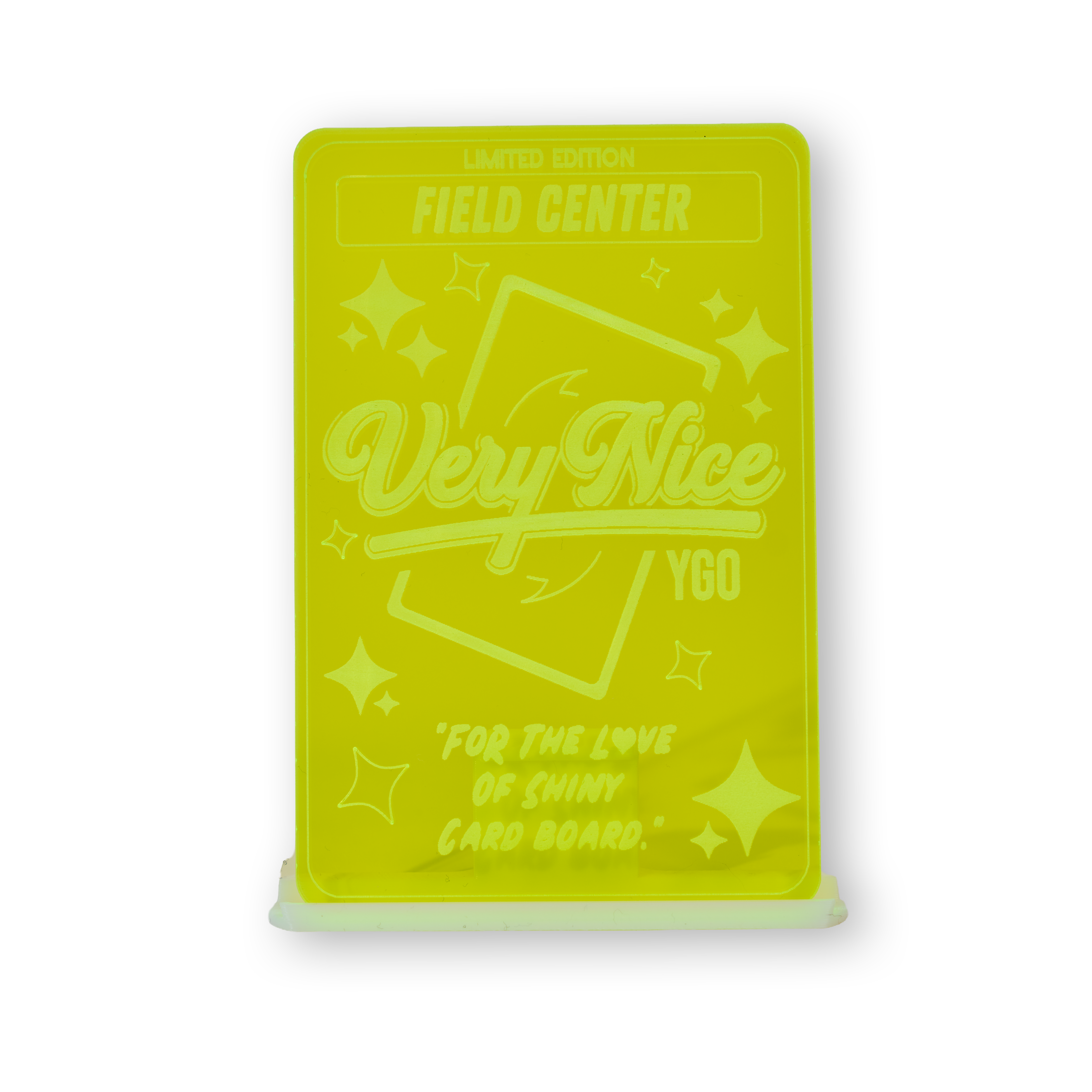 "NEON" ACRYLIC LASER ENGRAVED FIELD CENTER