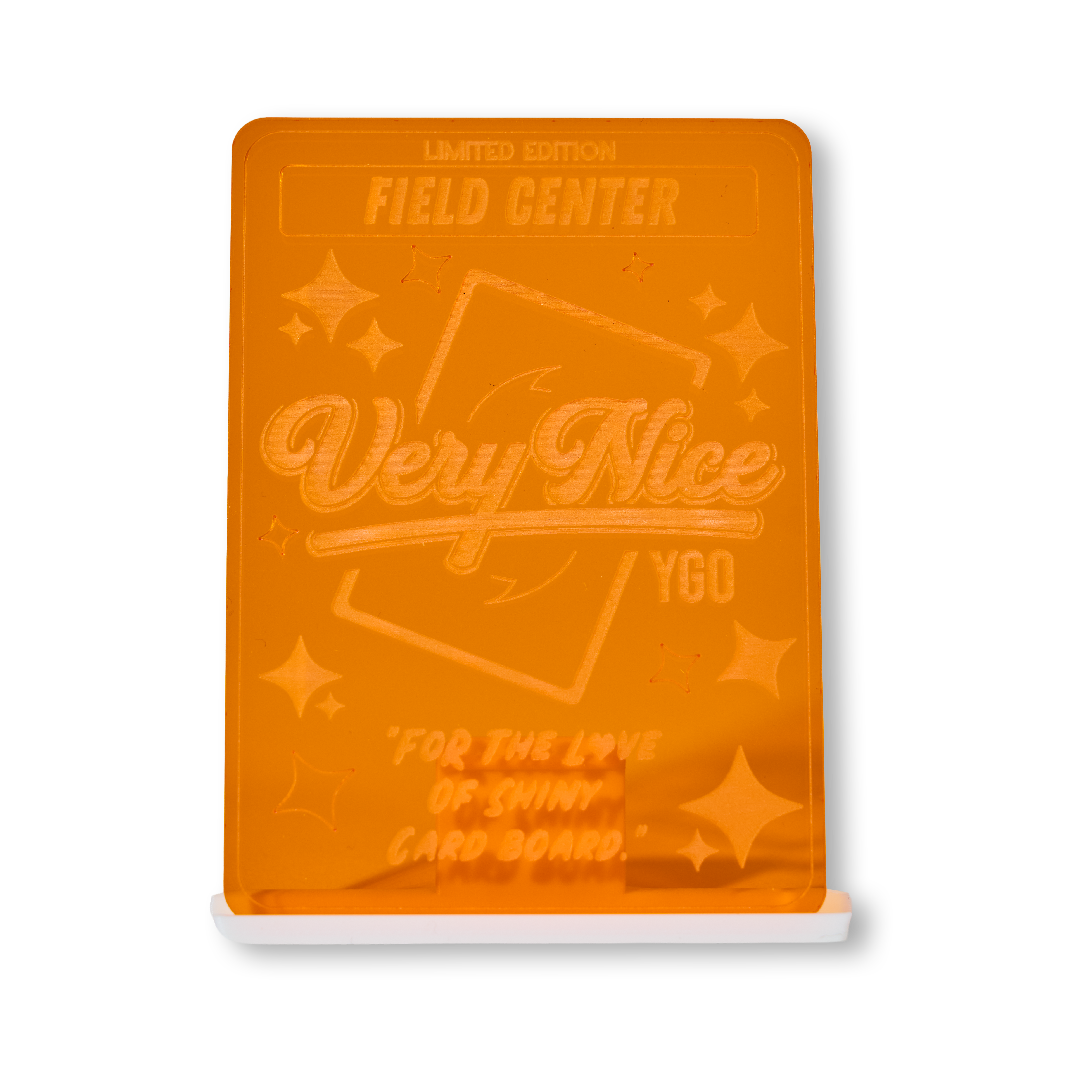 "ORANGE" ACRYLIC LASER ENGRAVED FIELD CENTER