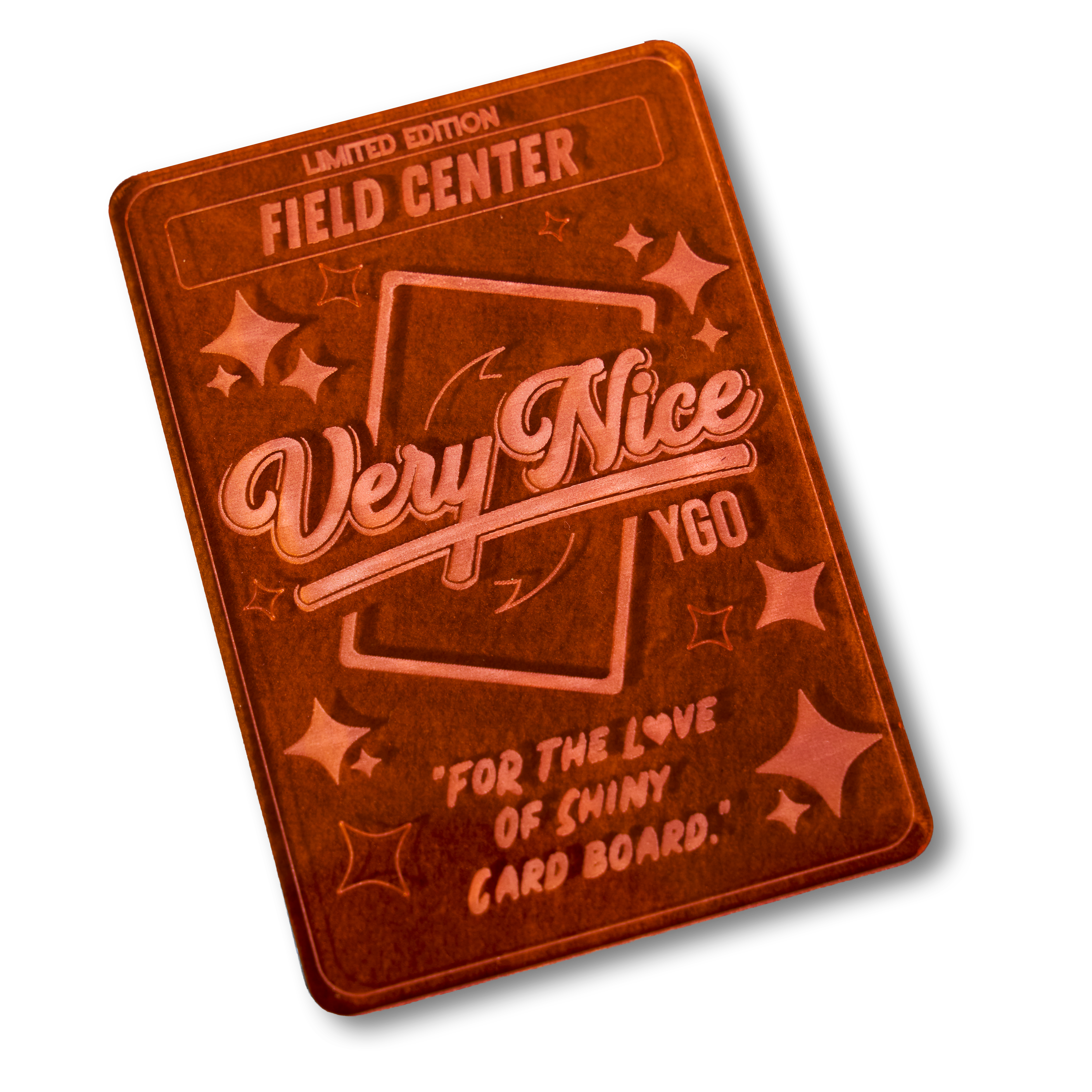 "ORANGE" ACRYLIC LASER ENGRAVED FIELD CENTER