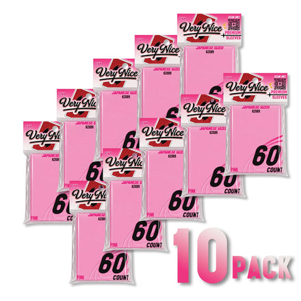 "VERY NICE PREMIUM SLEEVES" PINK 10 PACK (600 COUNT)