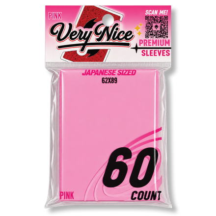 "VERY NICE PREMIUM SLEEVES" PINK  60 COUNT