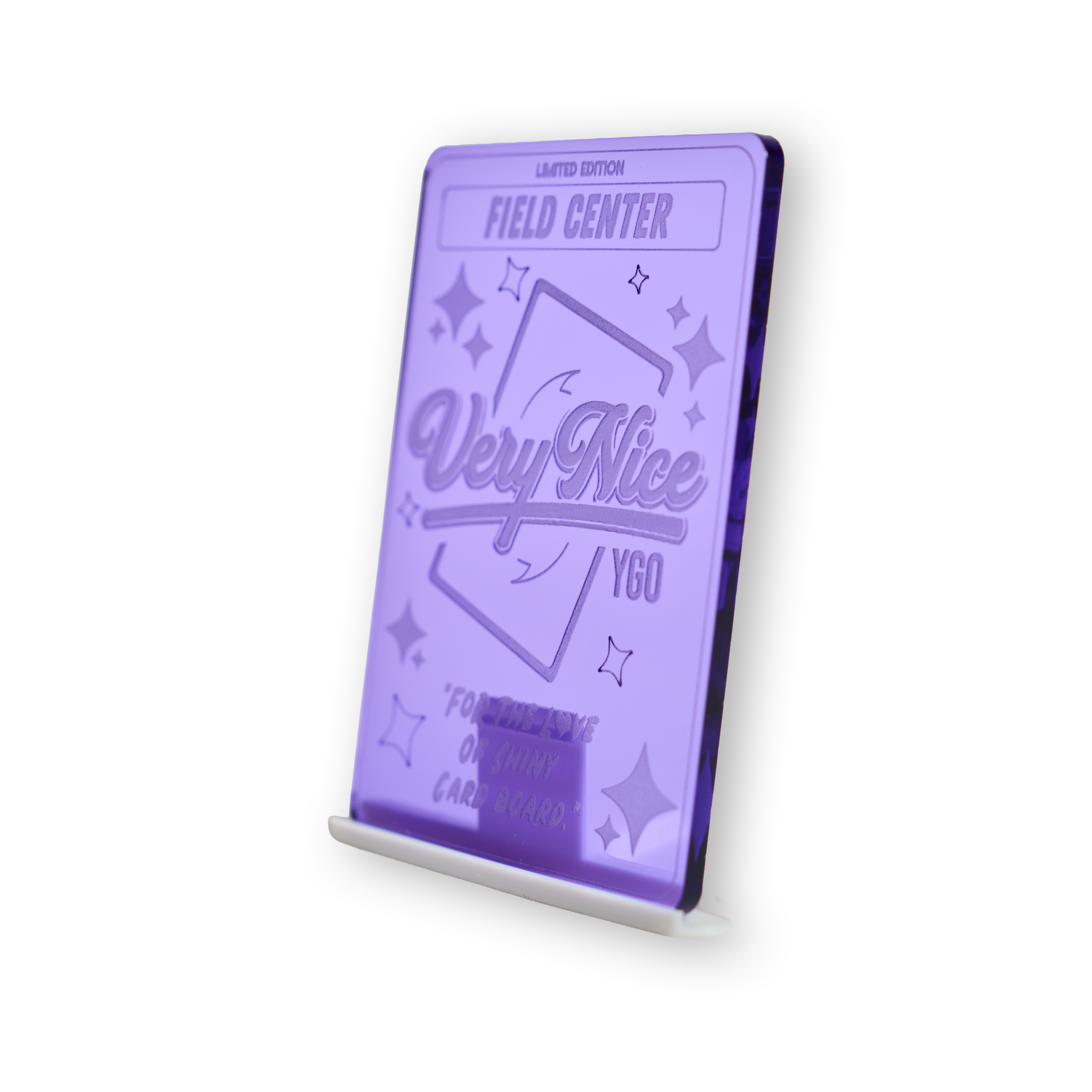 "PURPLE" ACRYLIC LASER ENGRAVED FIELD CENTER