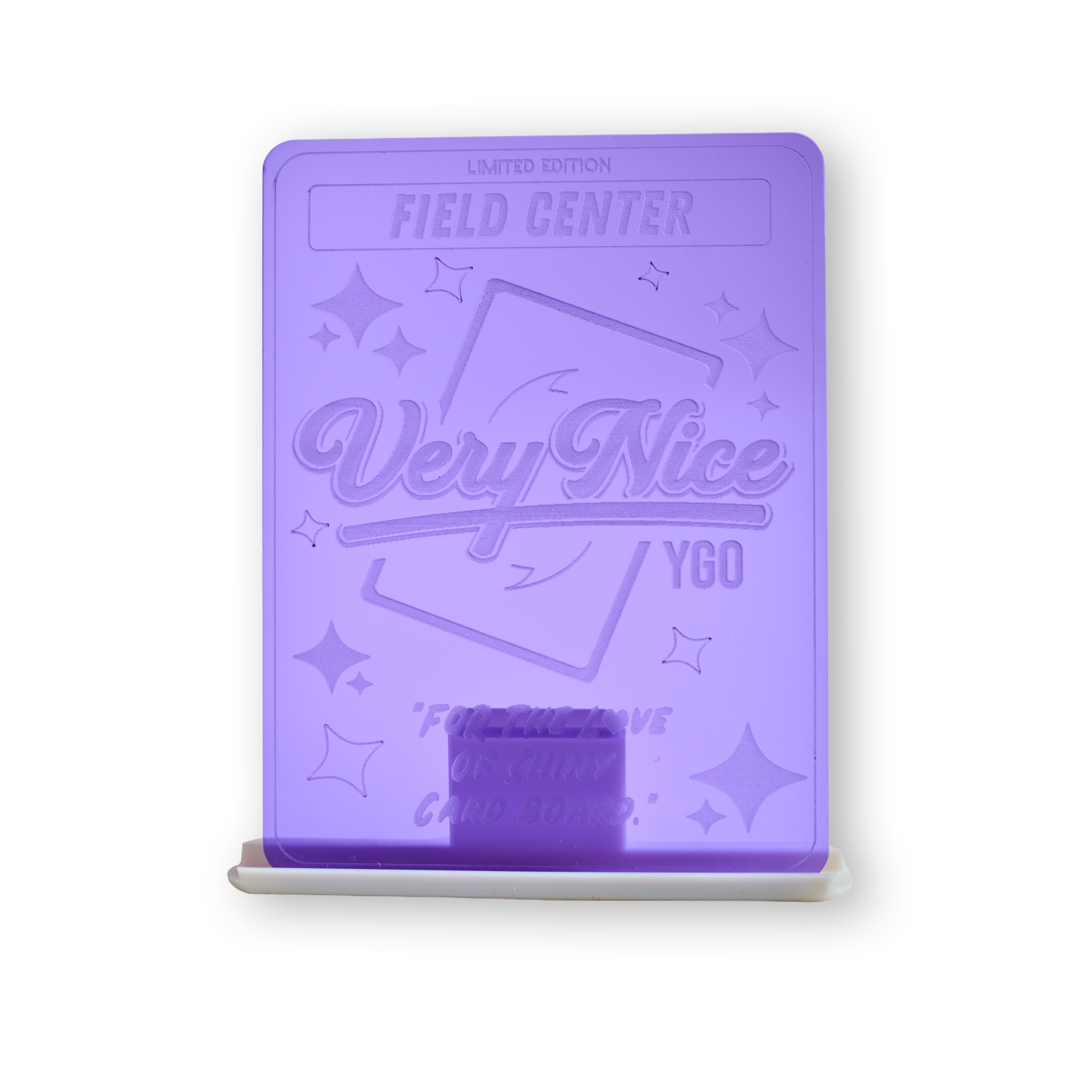"PURPLE" ACRYLIC LASER ENGRAVED FIELD CENTER