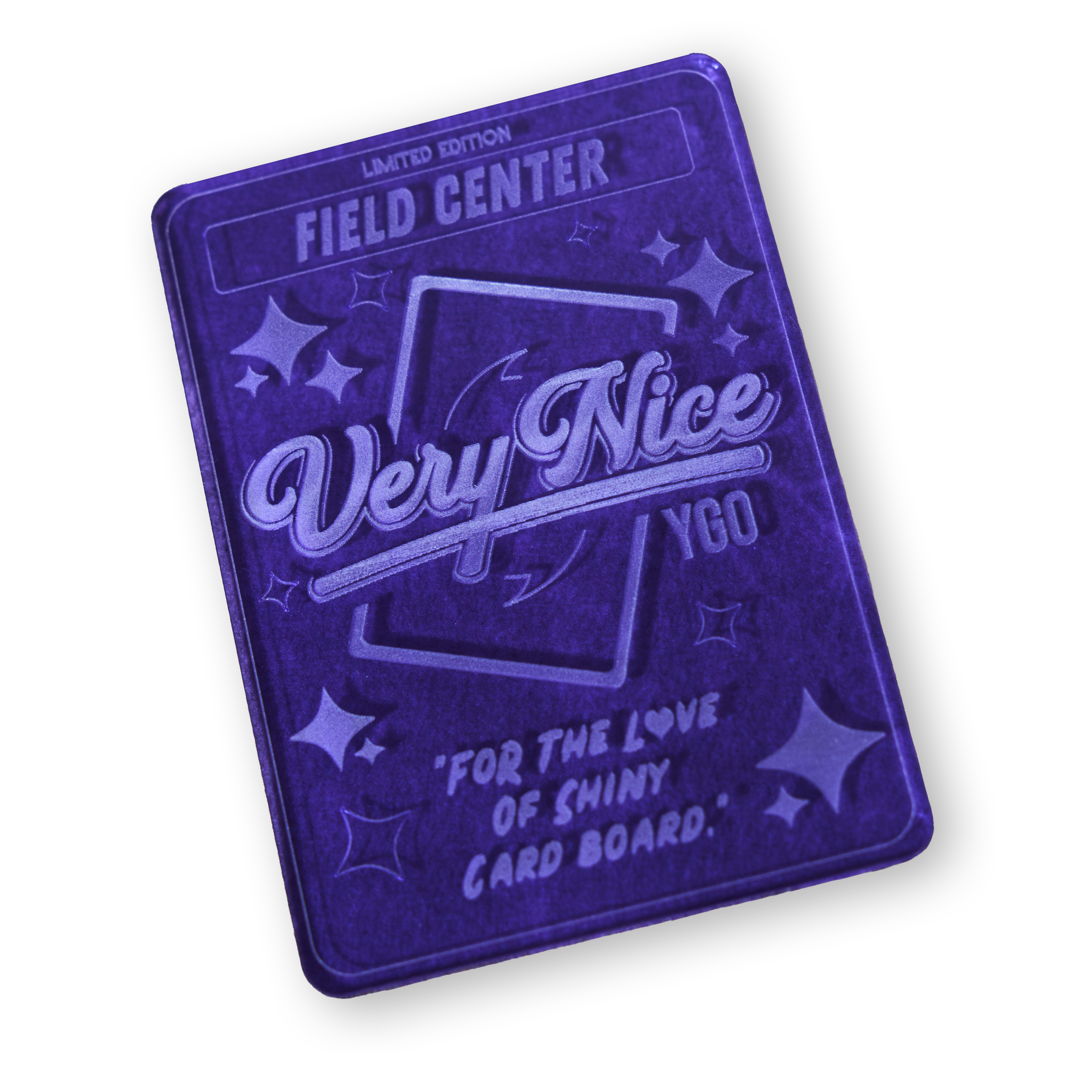 "PURPLE" ACRYLIC LASER ENGRAVED FIELD CENTER