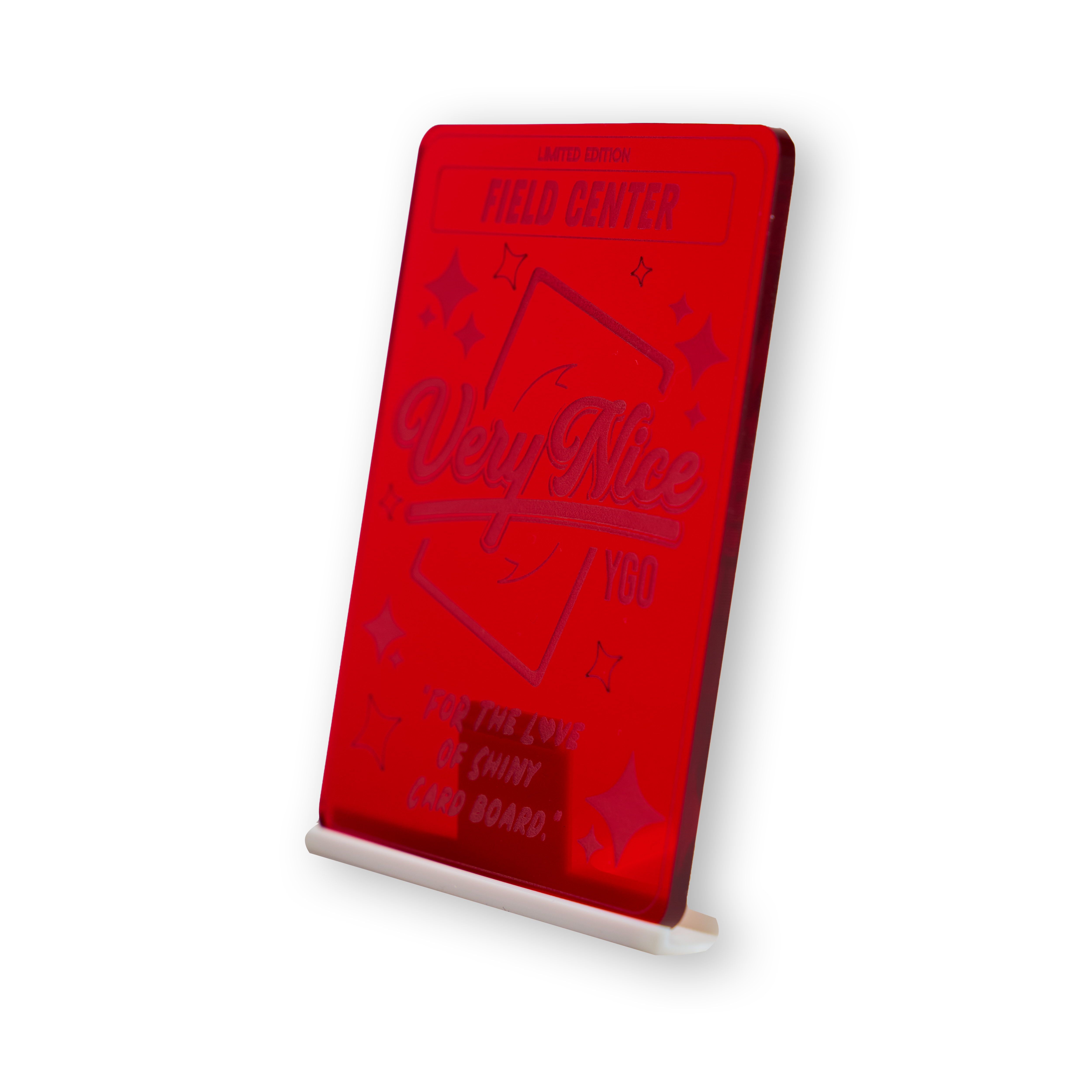 "RED" ACRYLIC LASER ENGRAVED FIELD CENTER