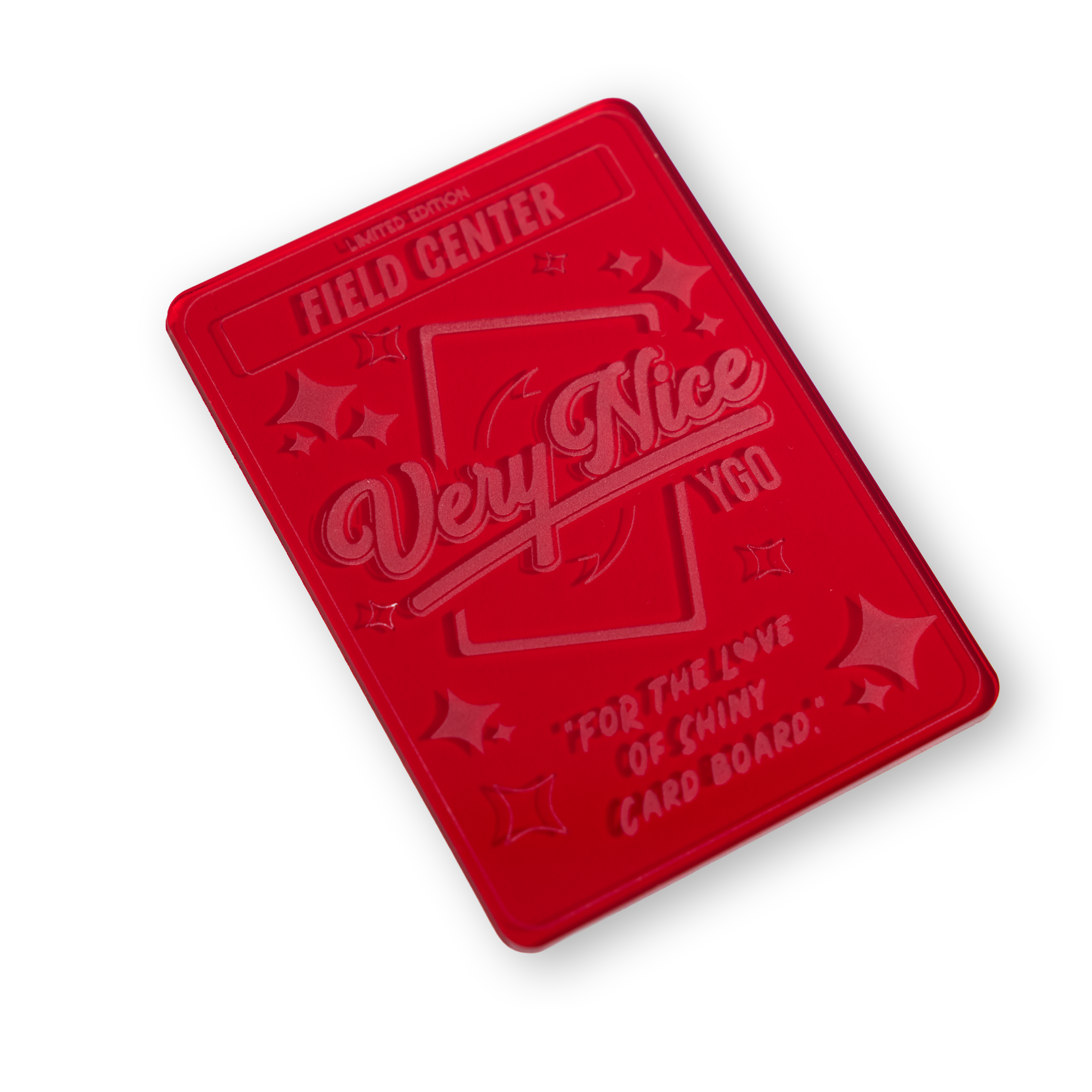 "RED" ACRYLIC LASER ENGRAVED FIELD CENTER