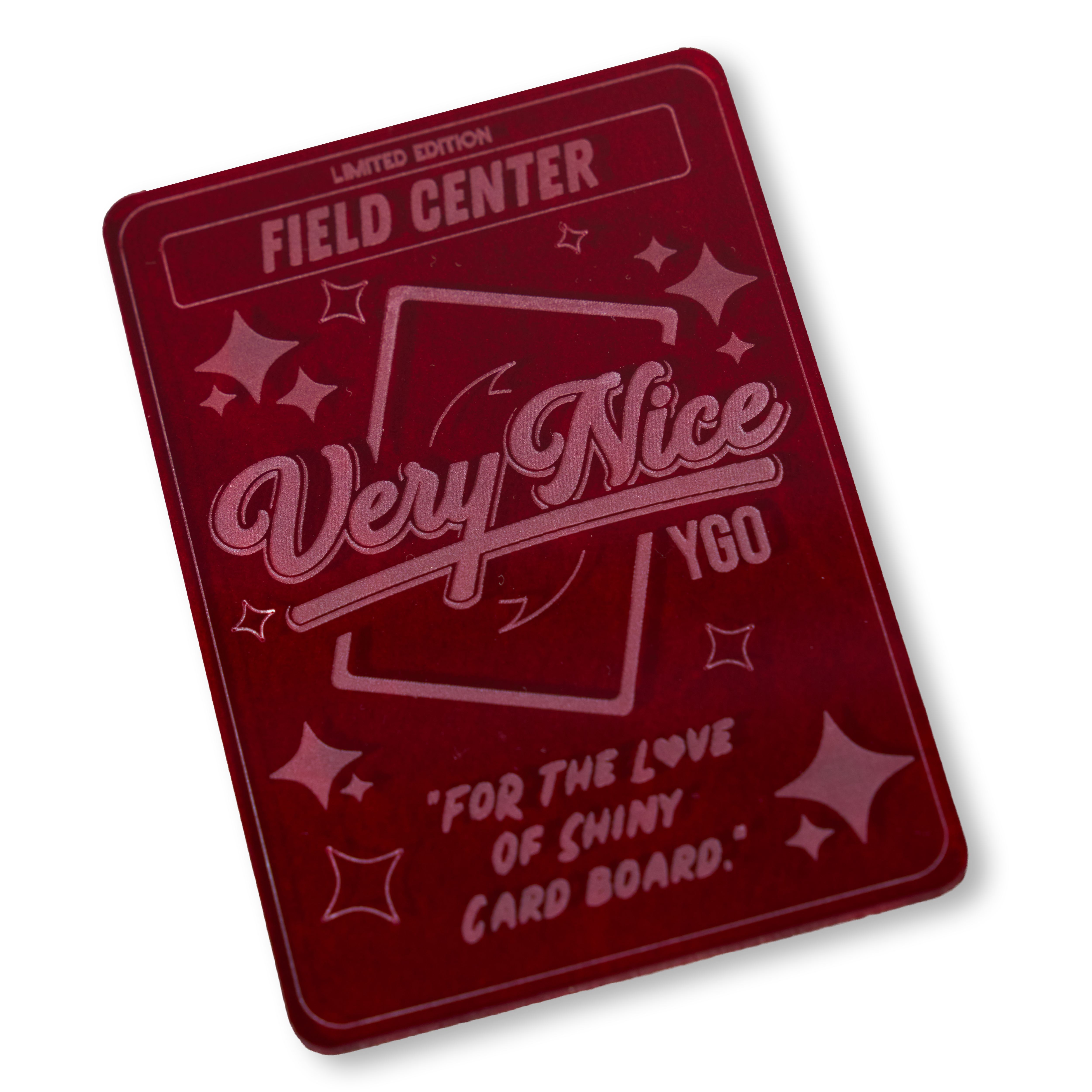 "RED" ACRYLIC LASER ENGRAVED FIELD CENTER