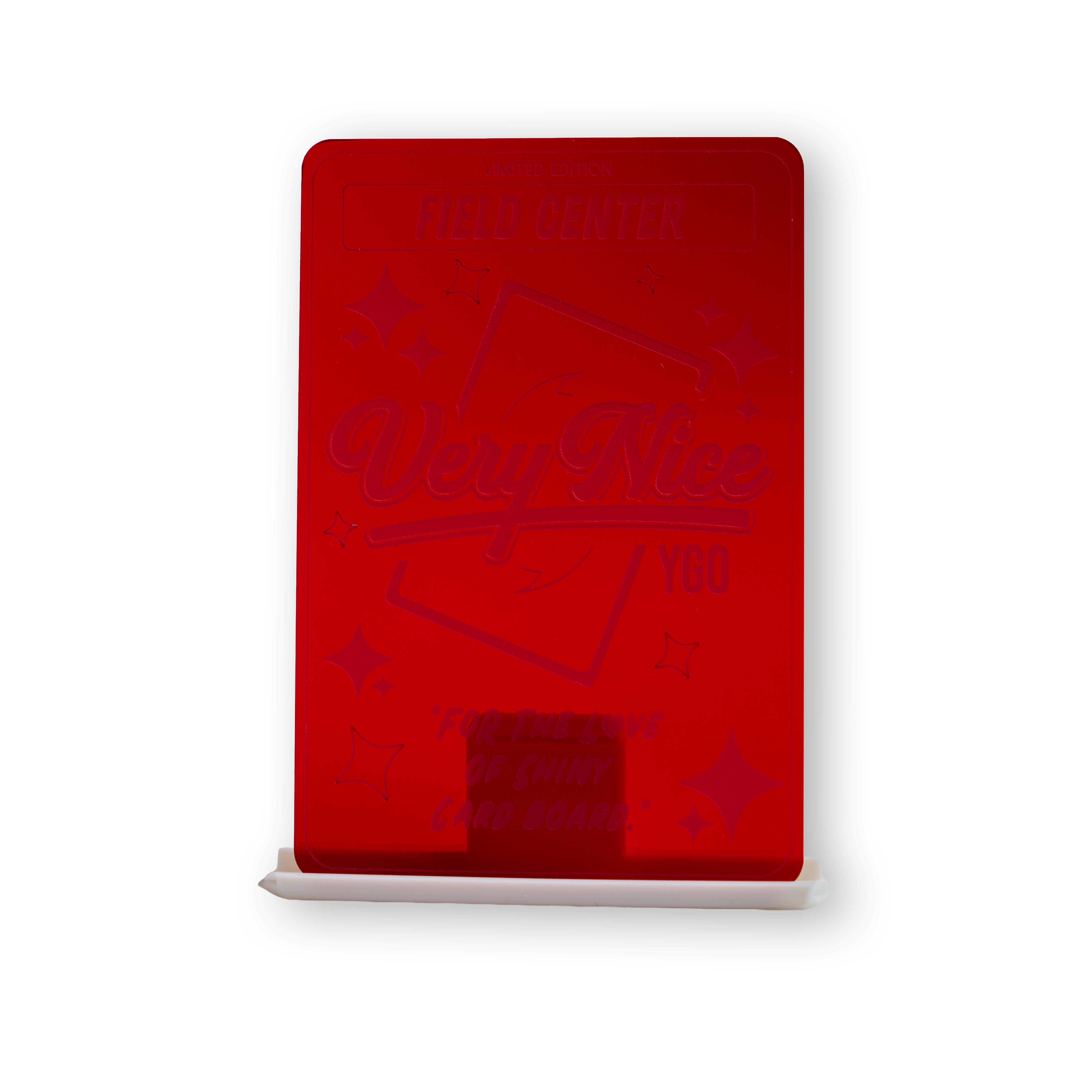 "RED" ACRYLIC LASER ENGRAVED FIELD CENTER