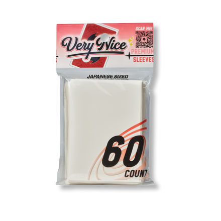 "VERY NICE PREMIUM SLEEVES" WHITE  60 COUNT