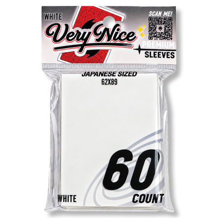 "VERY NICE PREMIUM SLEEVES" WHITE  60 COUNT